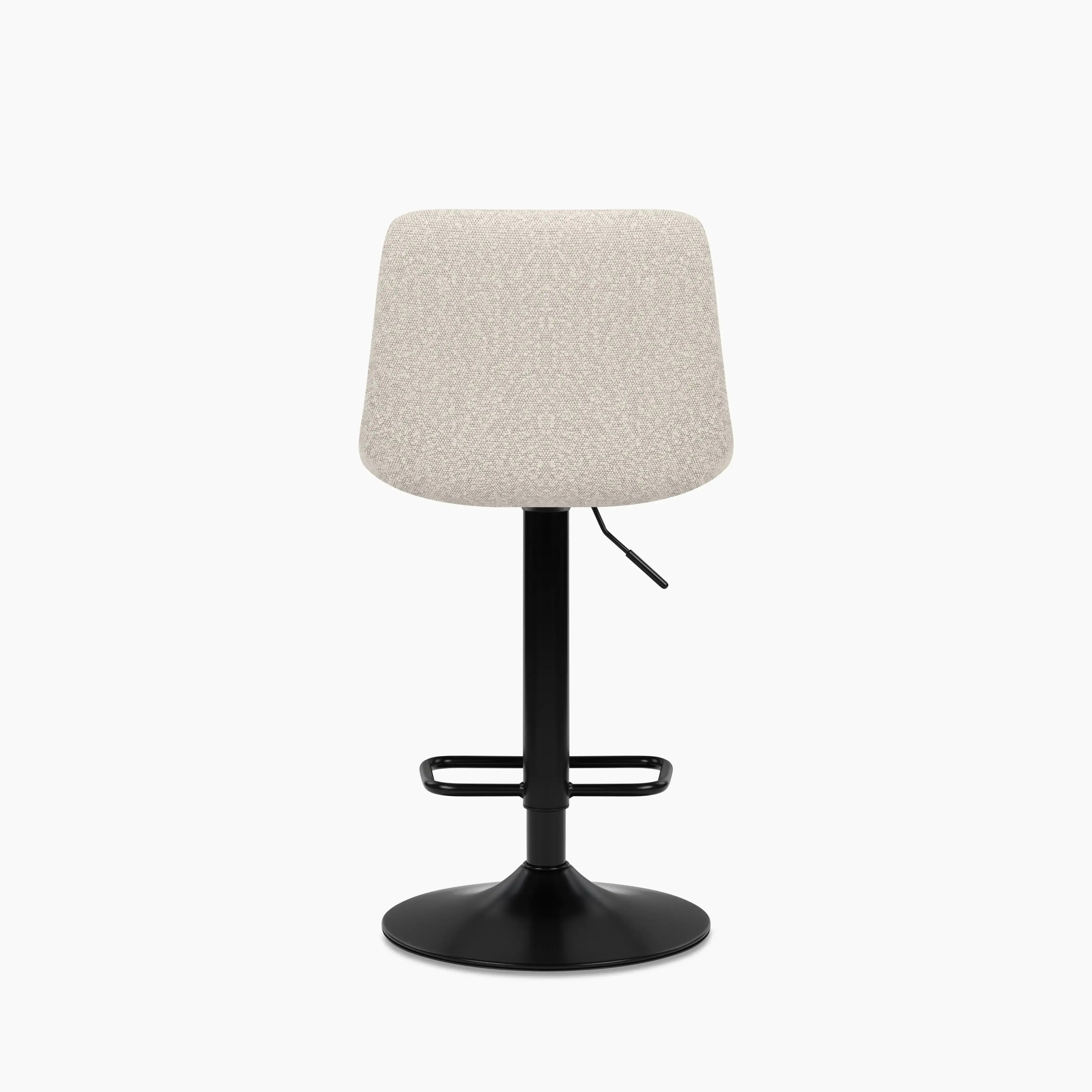 Connie Adjustable Stool | Speckled Stone Sustainable Boucle & Black - Image 5