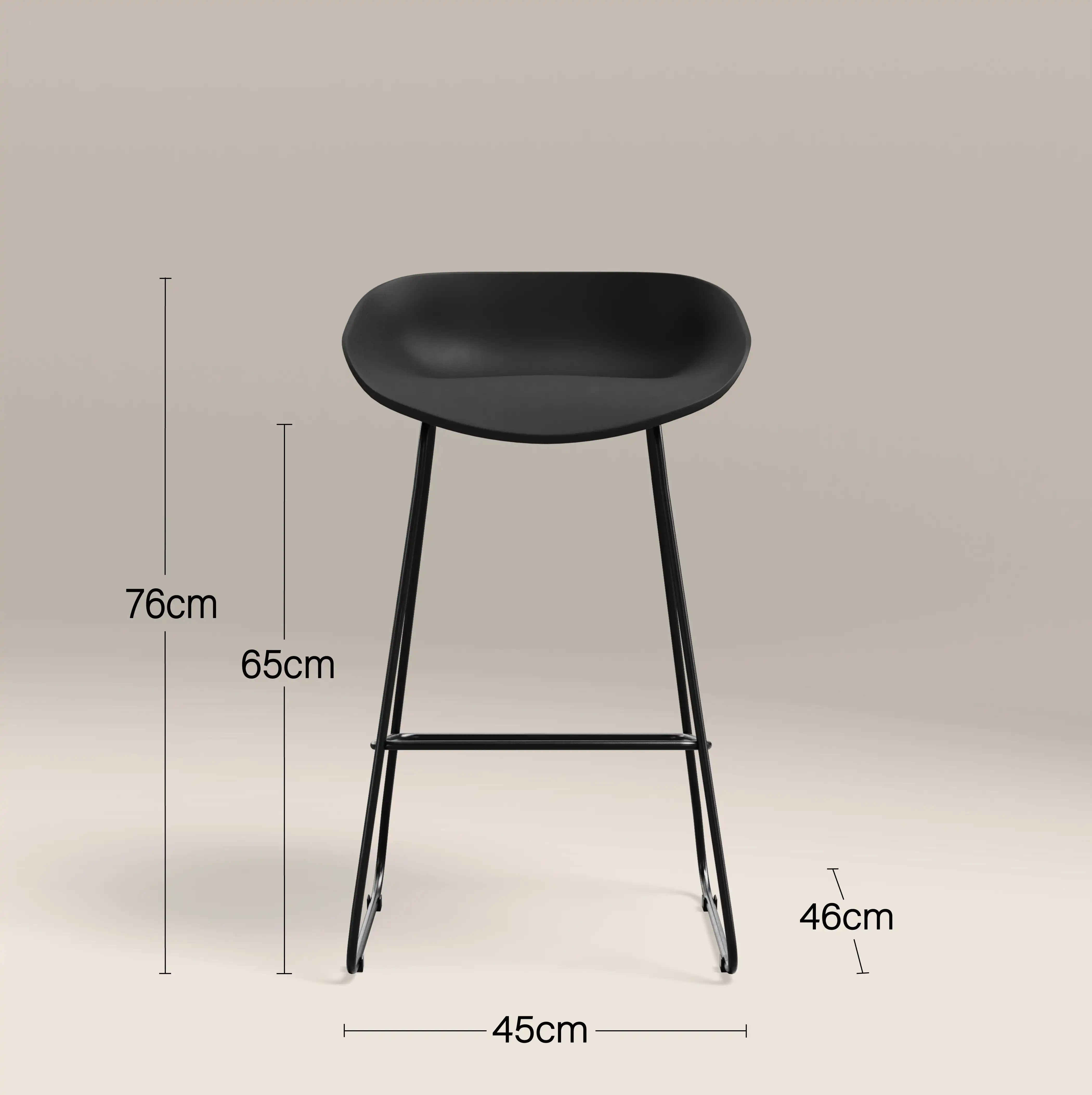 Conway Kitchen Stool | Black - Image 6