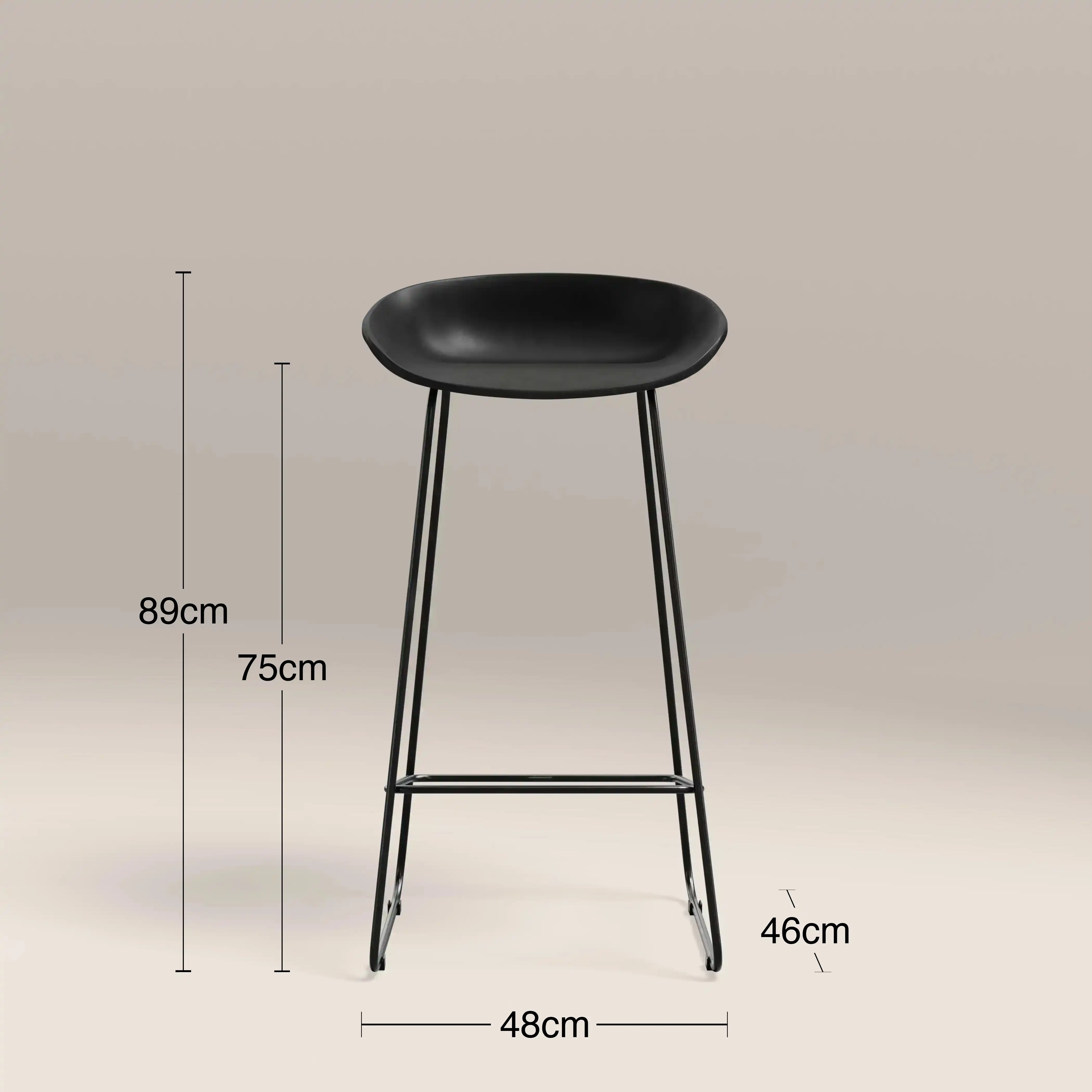 Conway Bar Stool | Black - Image 6