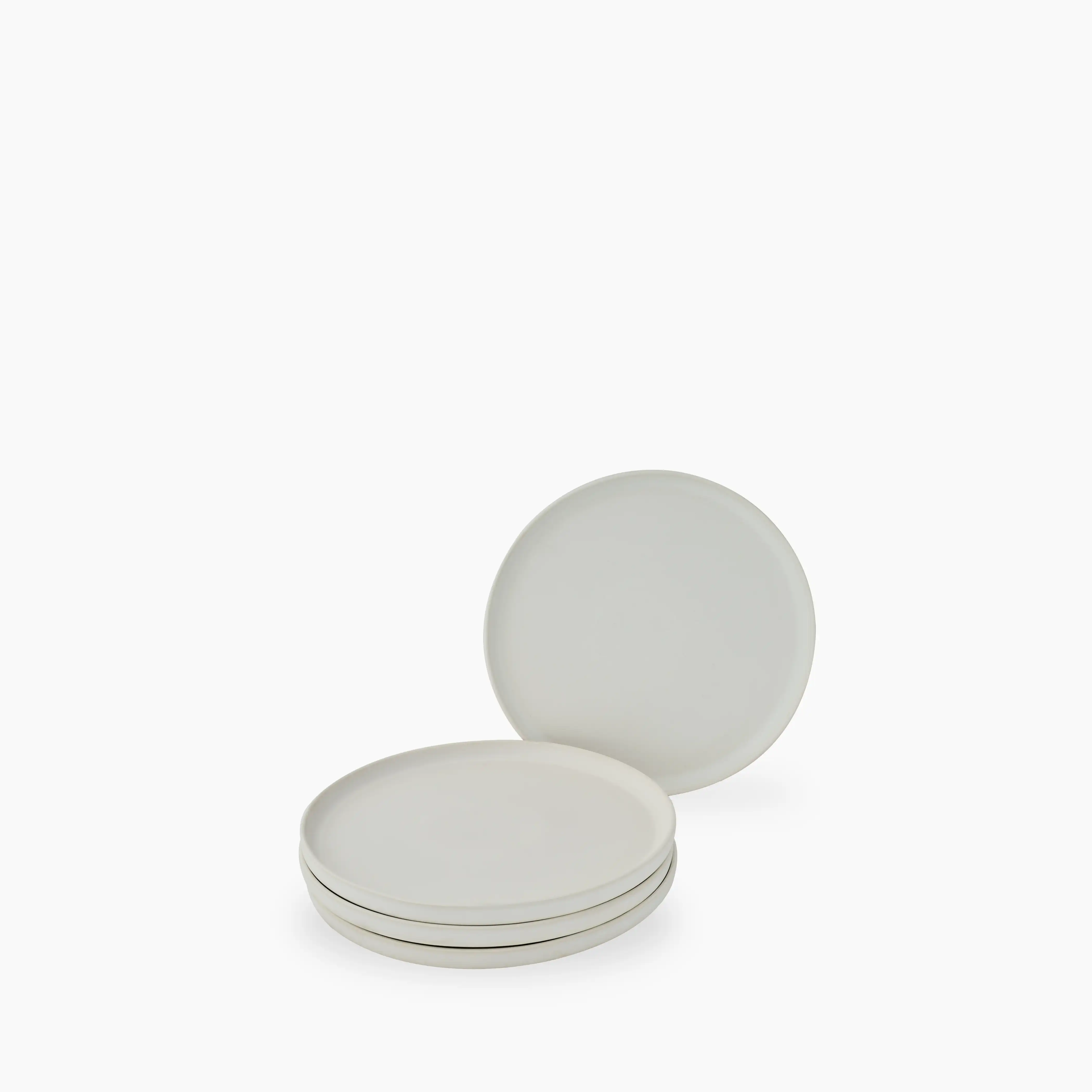 Loho Set of 4 Dinner Plates | Light Grey - Image 2