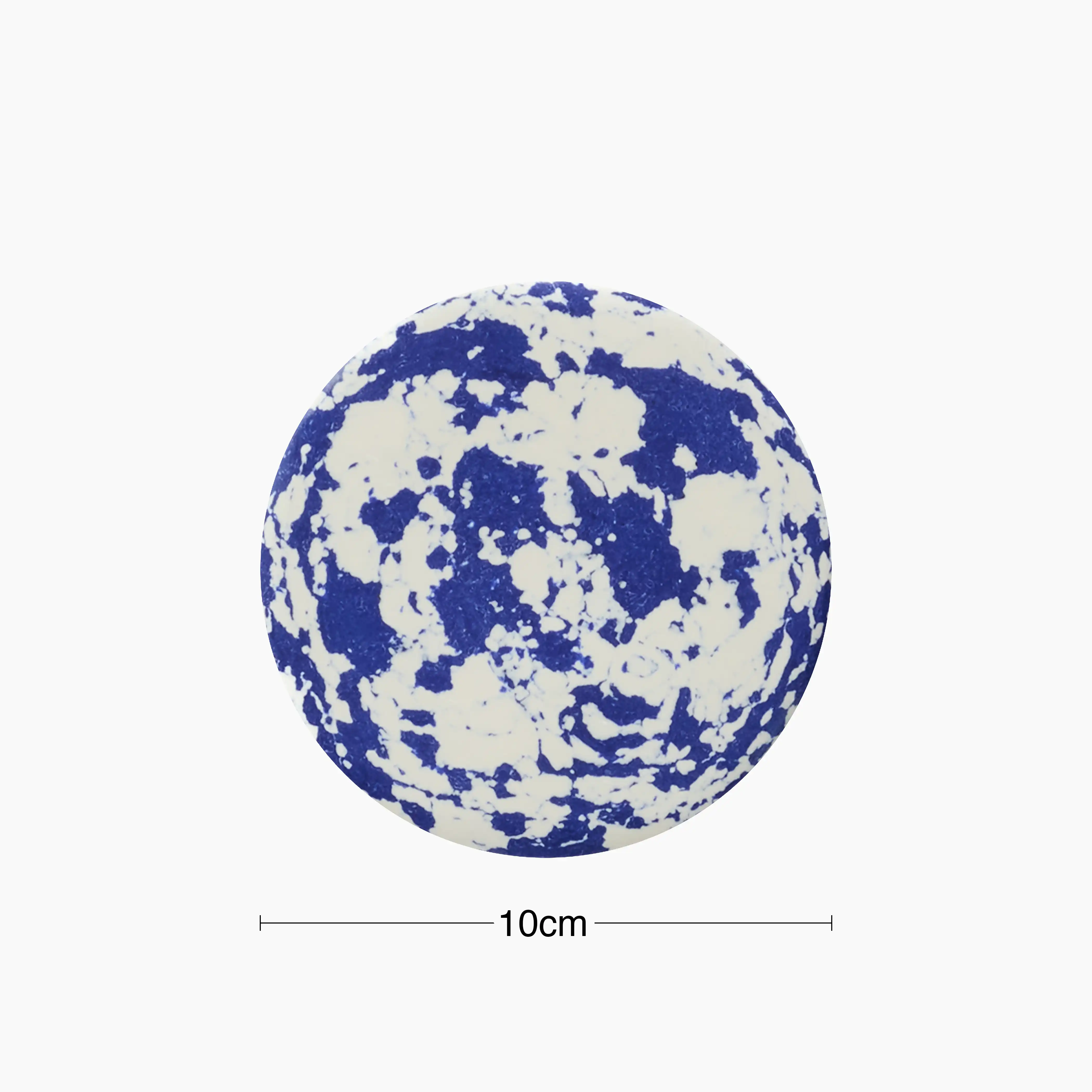 Rock Set of 4 Round Coasters | Cobalt Blue & White - Image 4