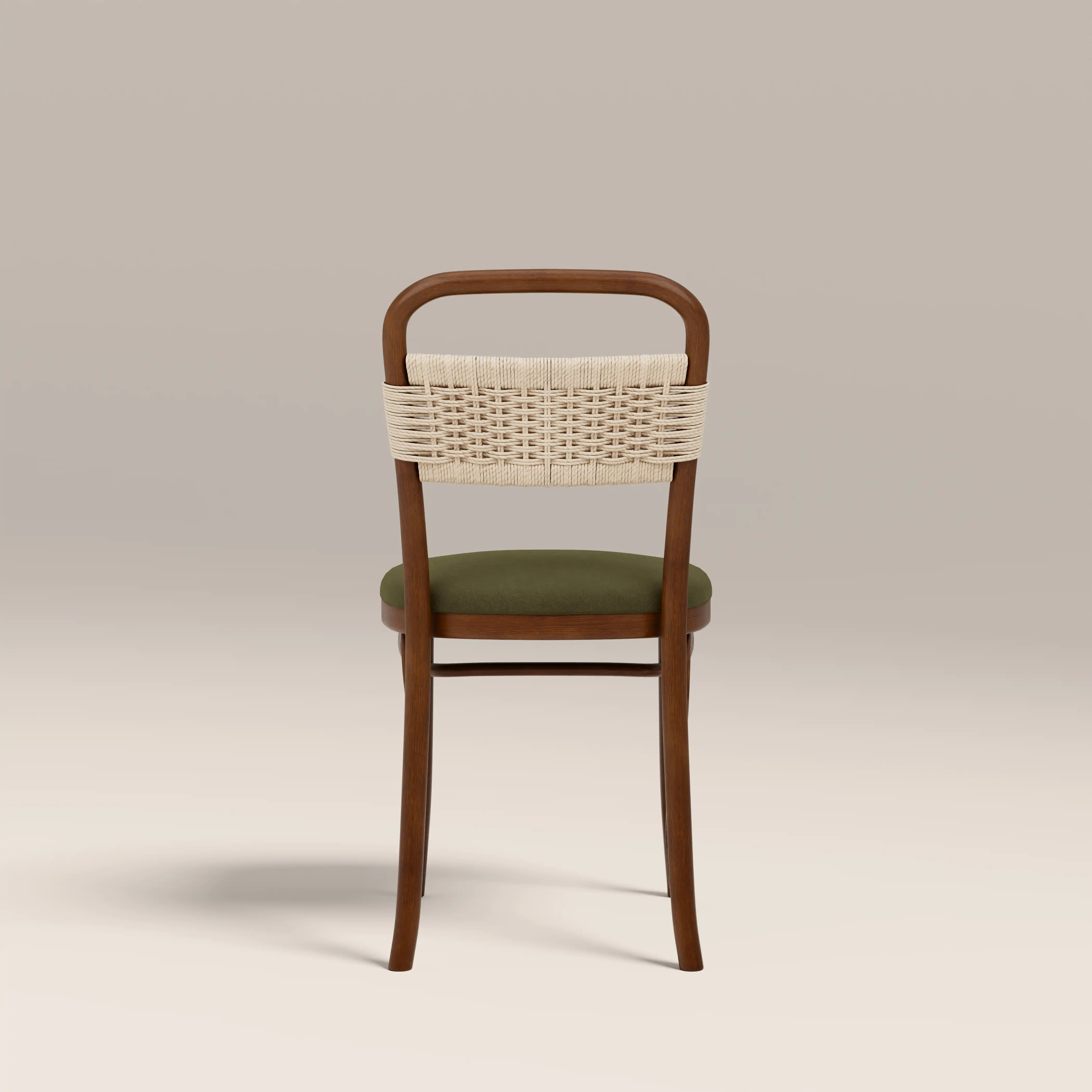 Daisy Wooden Dining Chair | Olive Green Sustainable Velvet & Walnut - Image 7