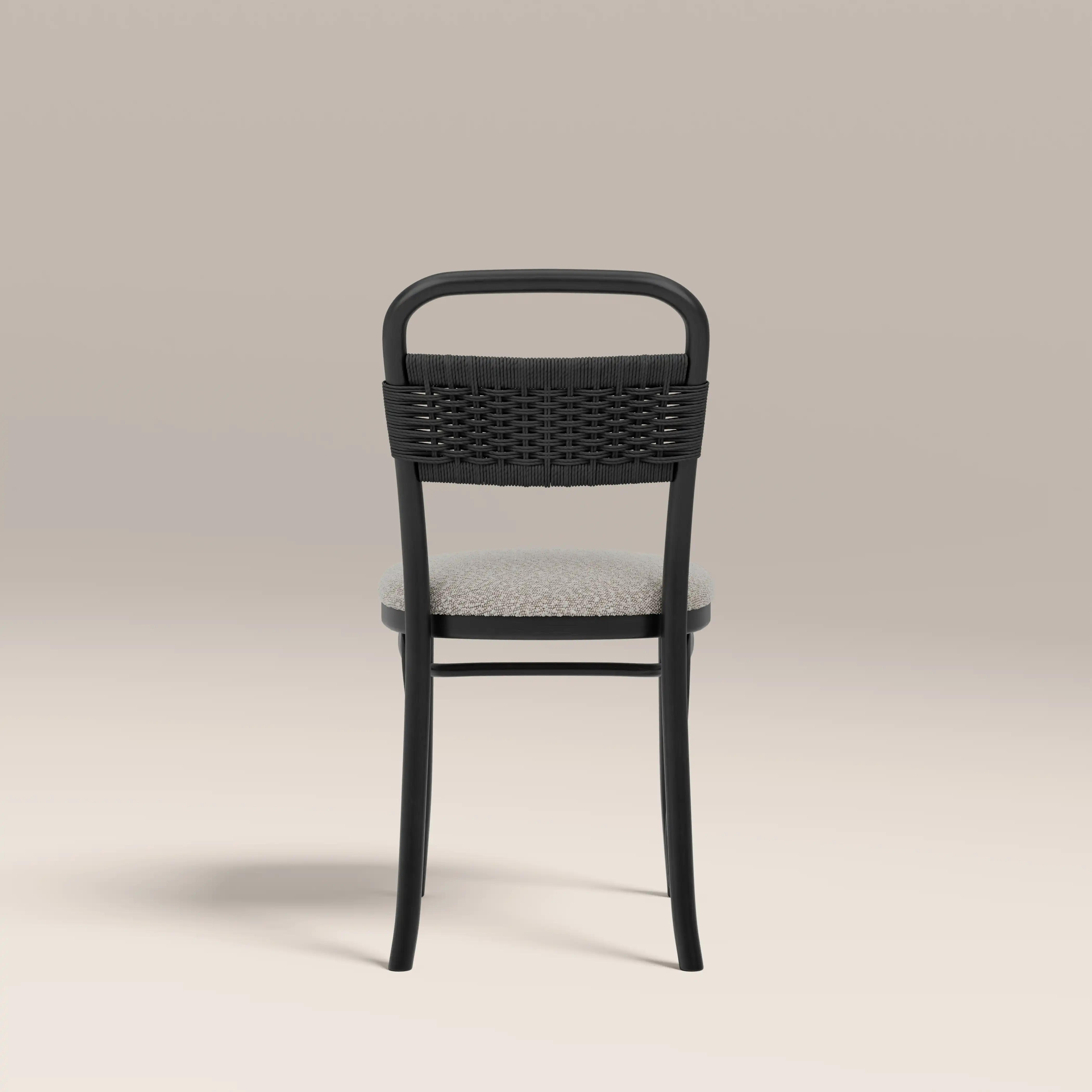 Daisy Wooden Dining Chair |  Speckled Stone Sustainable Boucle & Black - Image 7