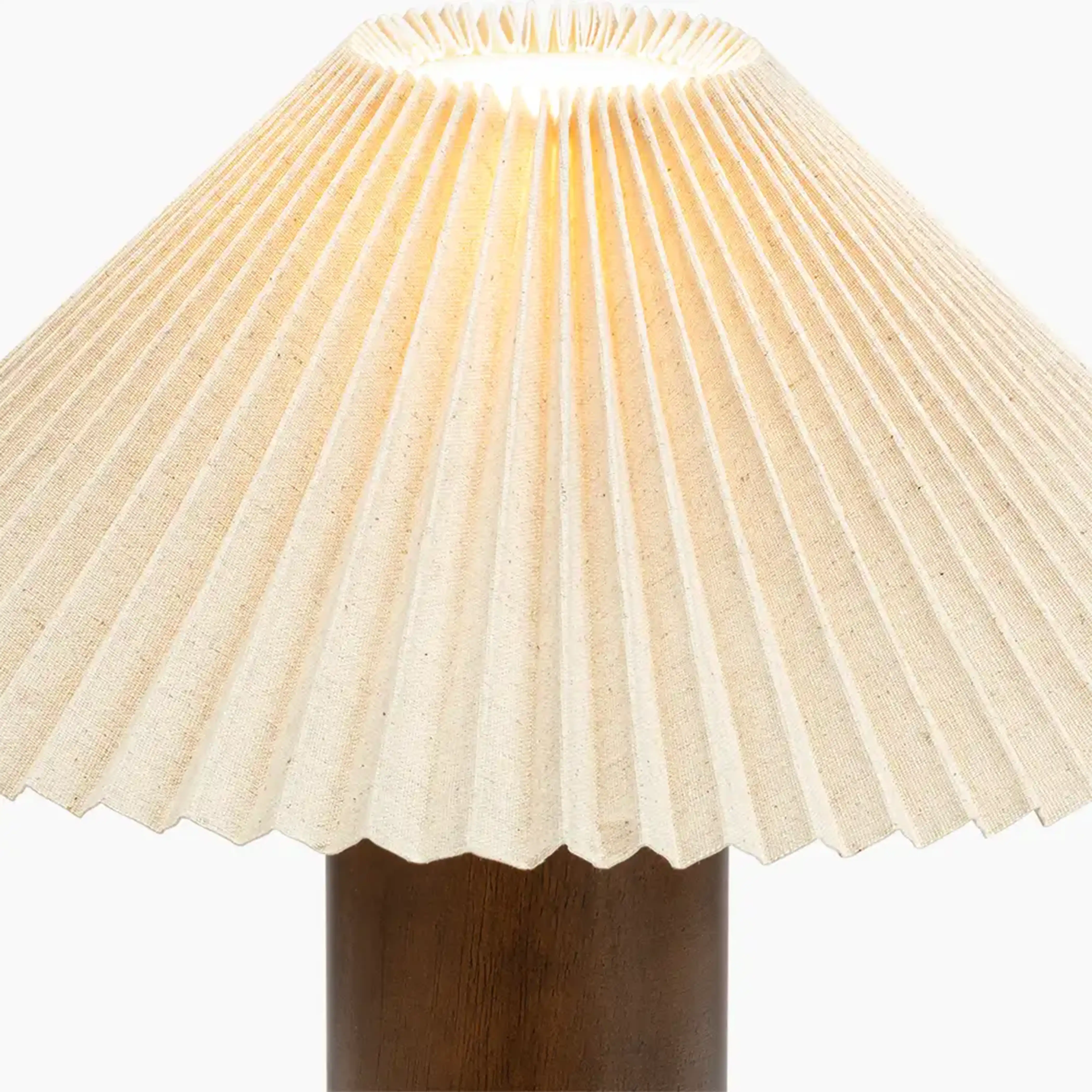 Danika Table Lamp | Natural Linen & Walnut - Image 5