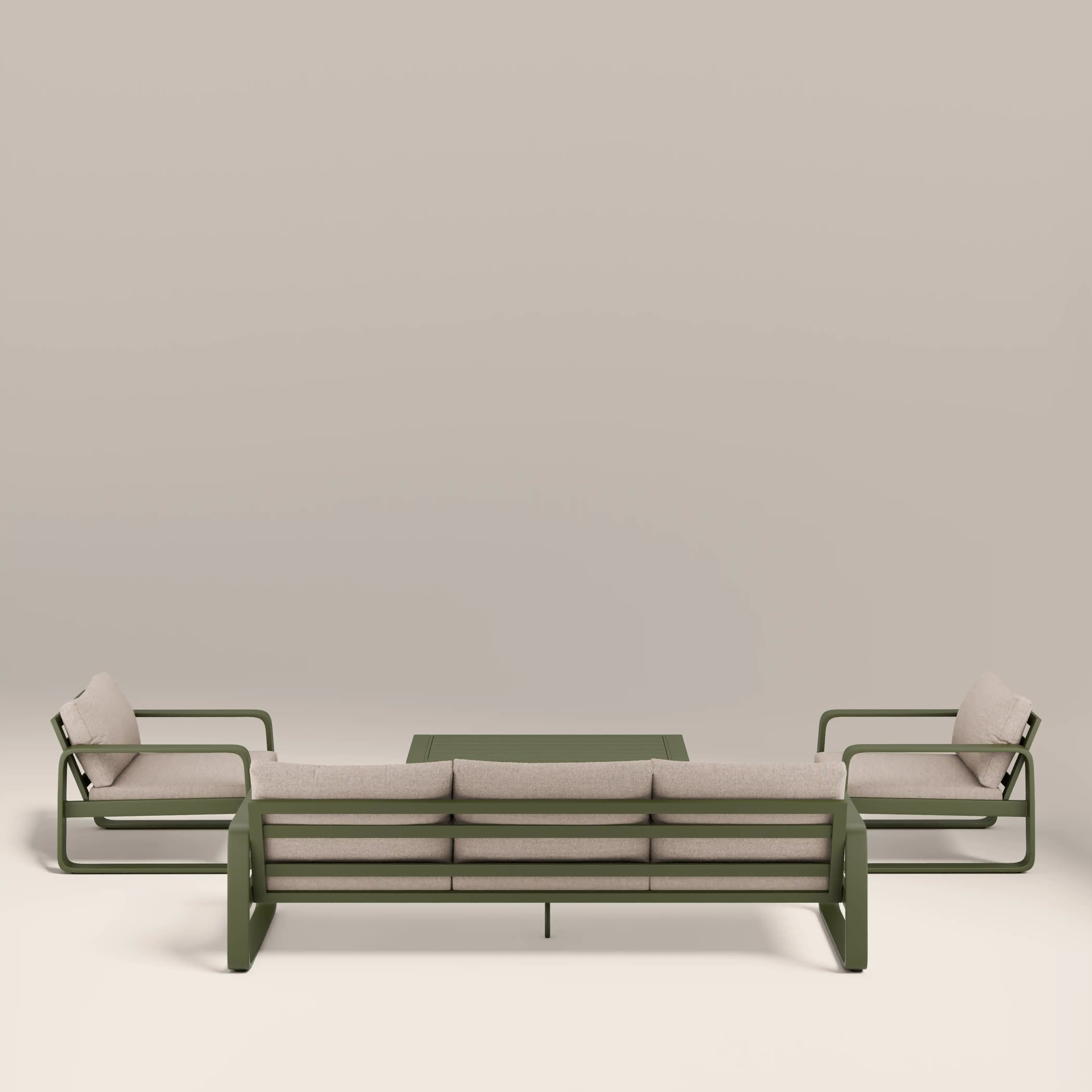 Dante Garden Sofa Set | Cream & Moss Green - Image 5