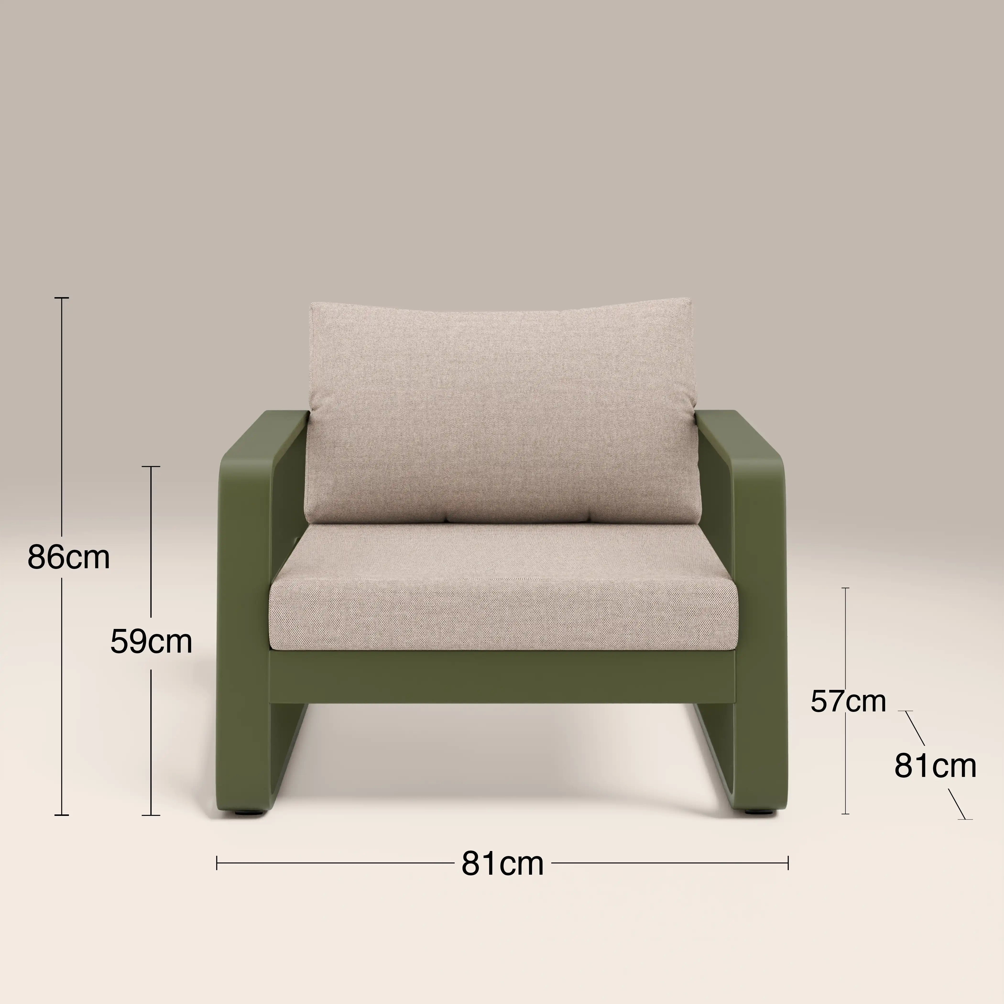 Dante Garden Sofa Set | Cream & Moss Green - Image 7