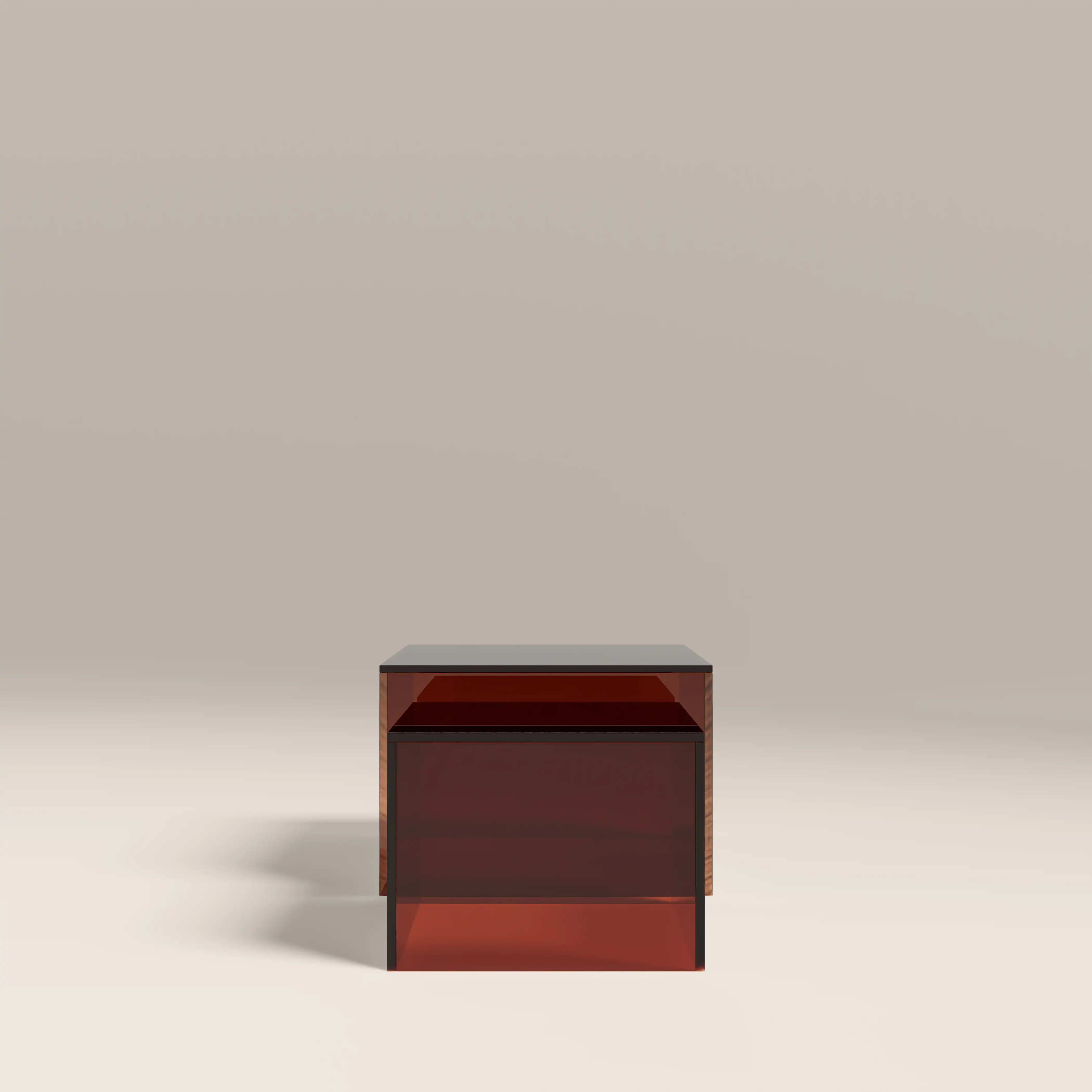 Dice Set of 2 Square Coffee Tables | Amber - Image 4