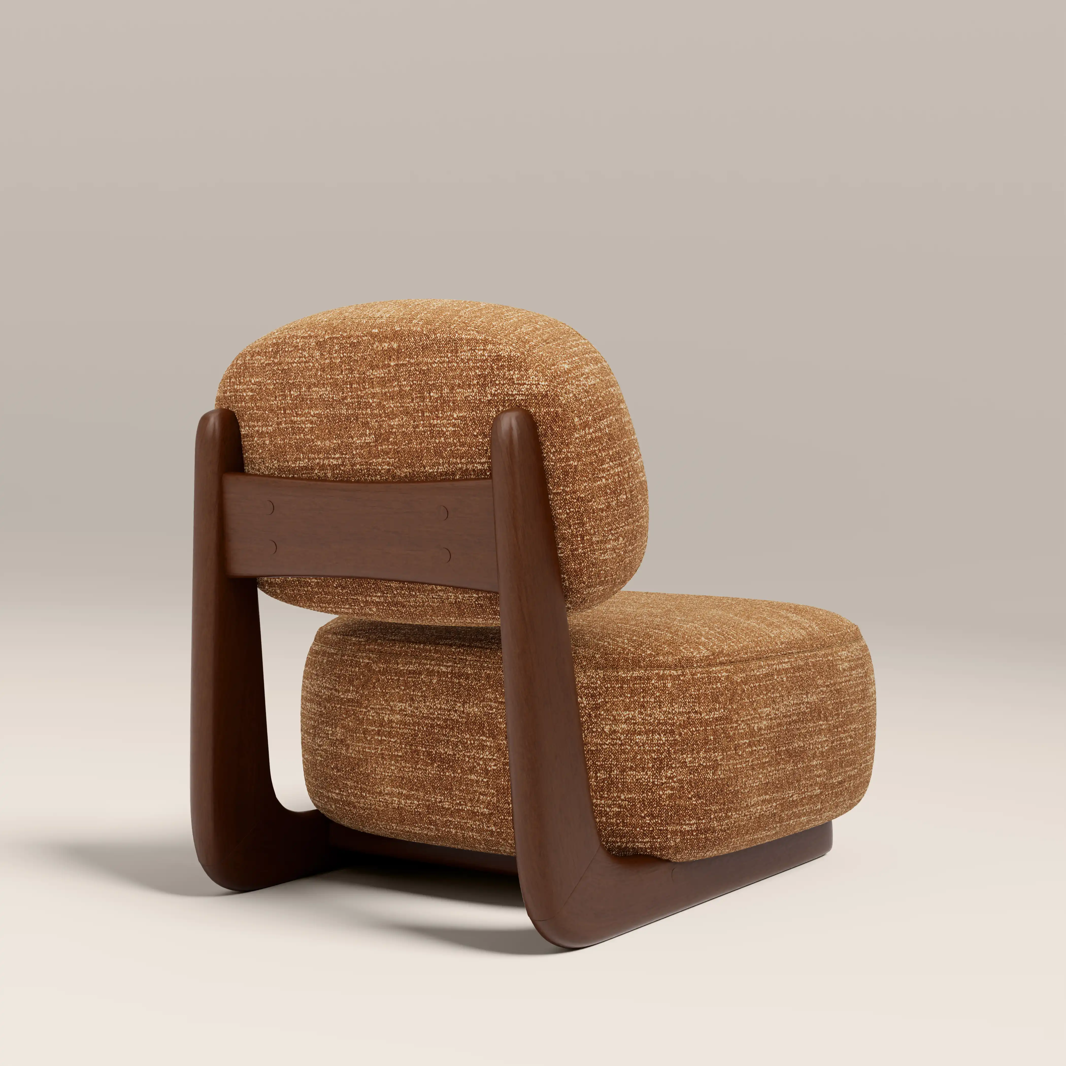 Didsbury Accent Chair | Speckled Honey Sustainable Boucle & Walnut - Image 6