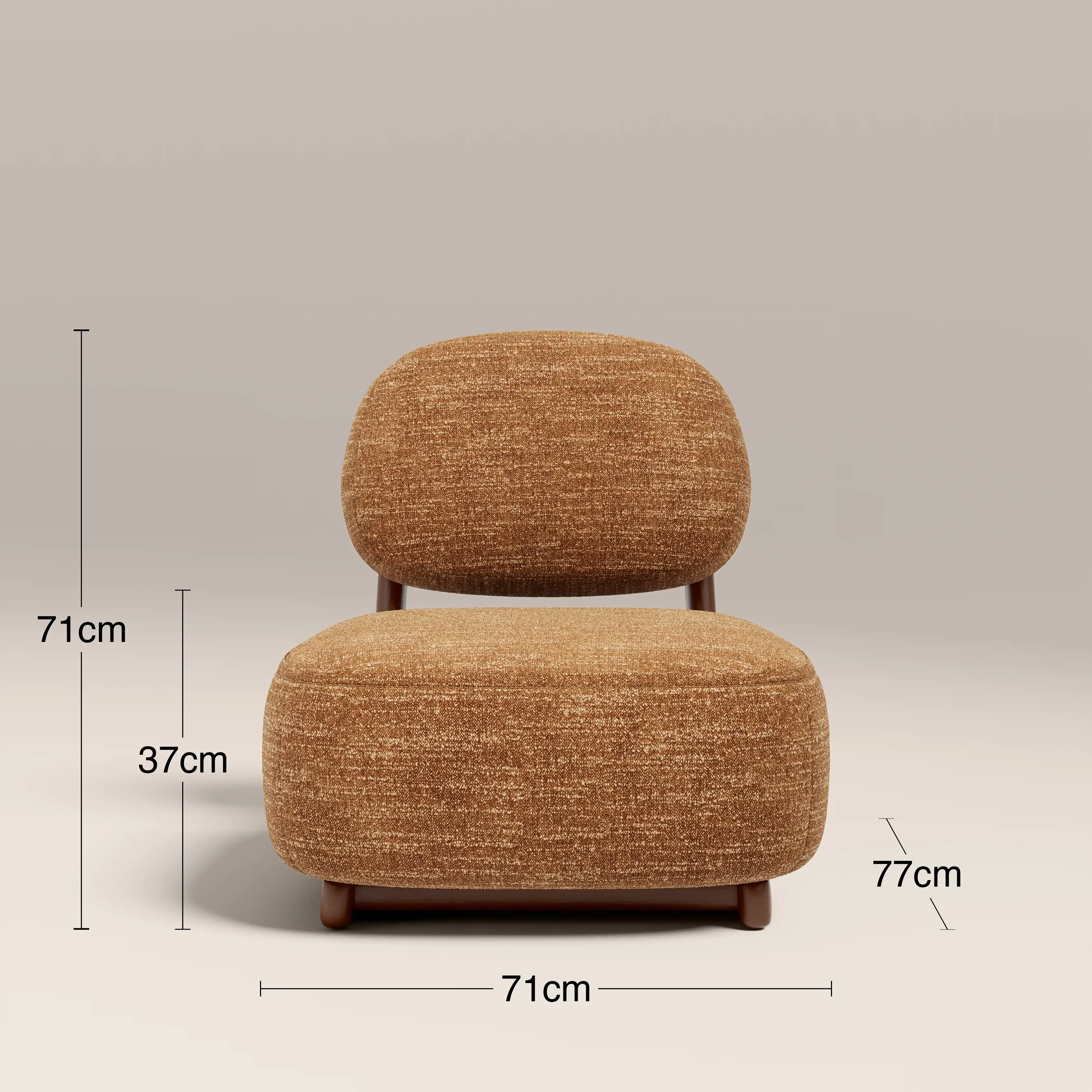 Didsbury Accent Chair | Speckled Honey Sustainable Boucle & Walnut - Image 8