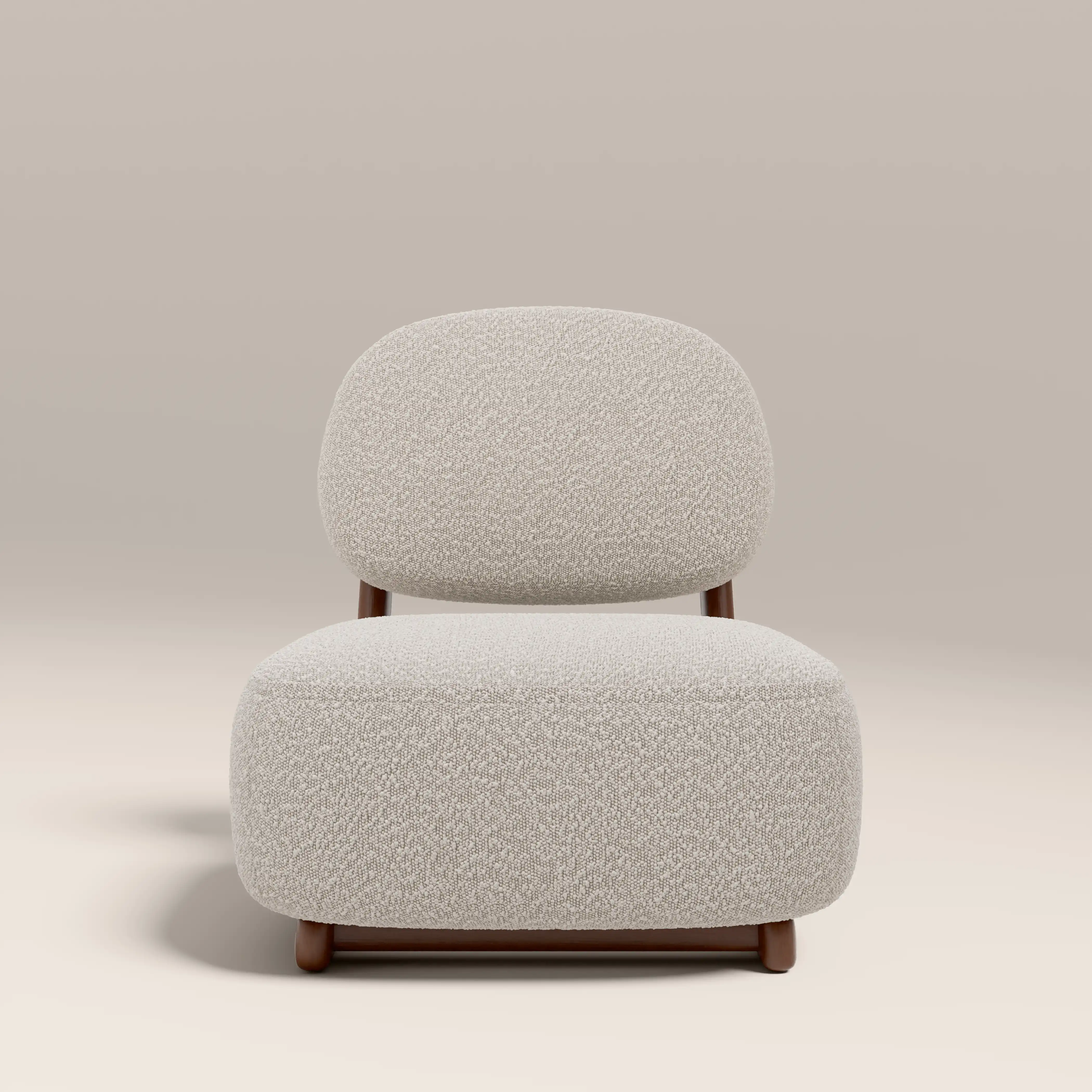 Didsbury Accent Chair | Speckled Stone Sustainable Boucle & Walnut - Image 3