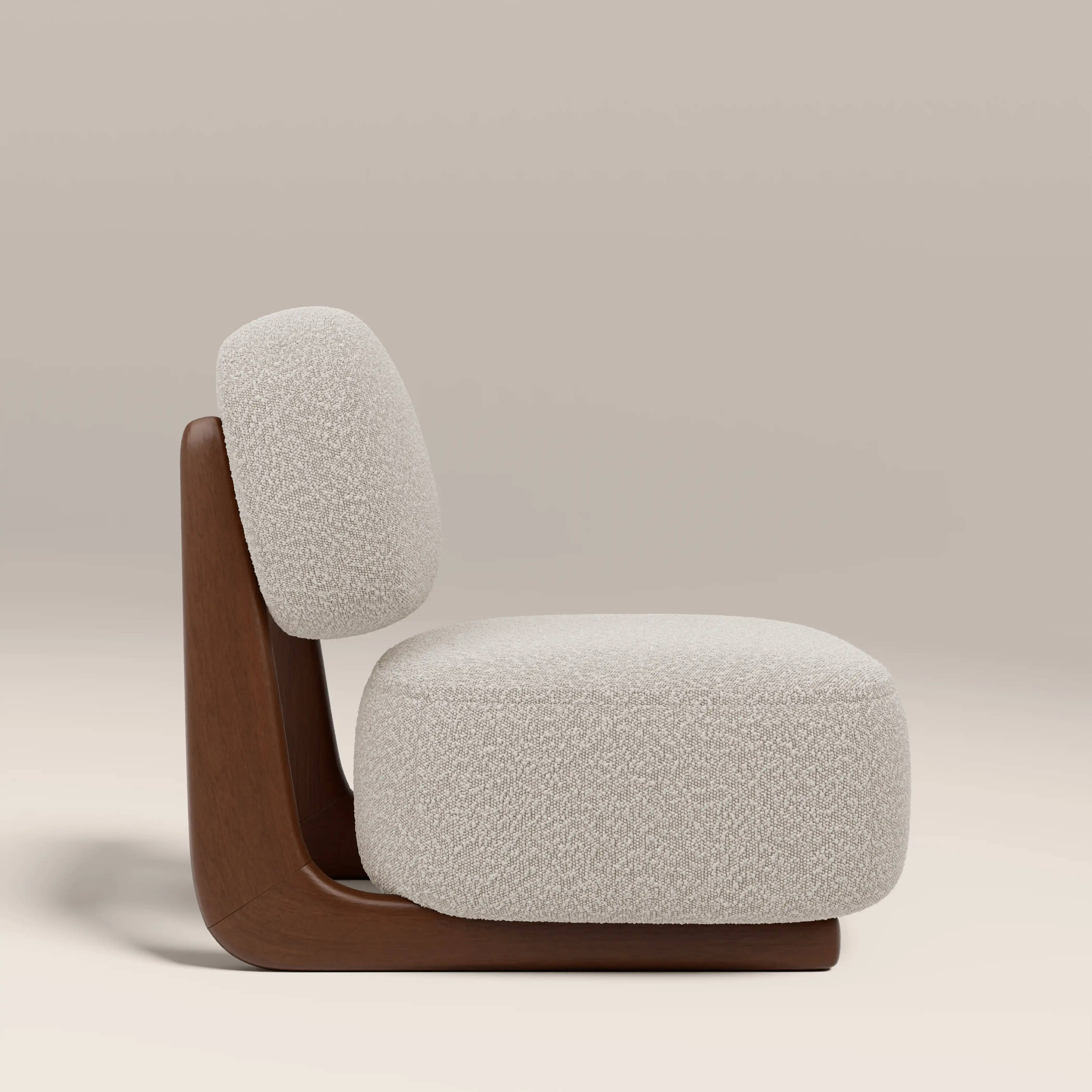 Didsbury Accent Chair | Speckled Stone Sustainable Boucle & Walnut - Image 5