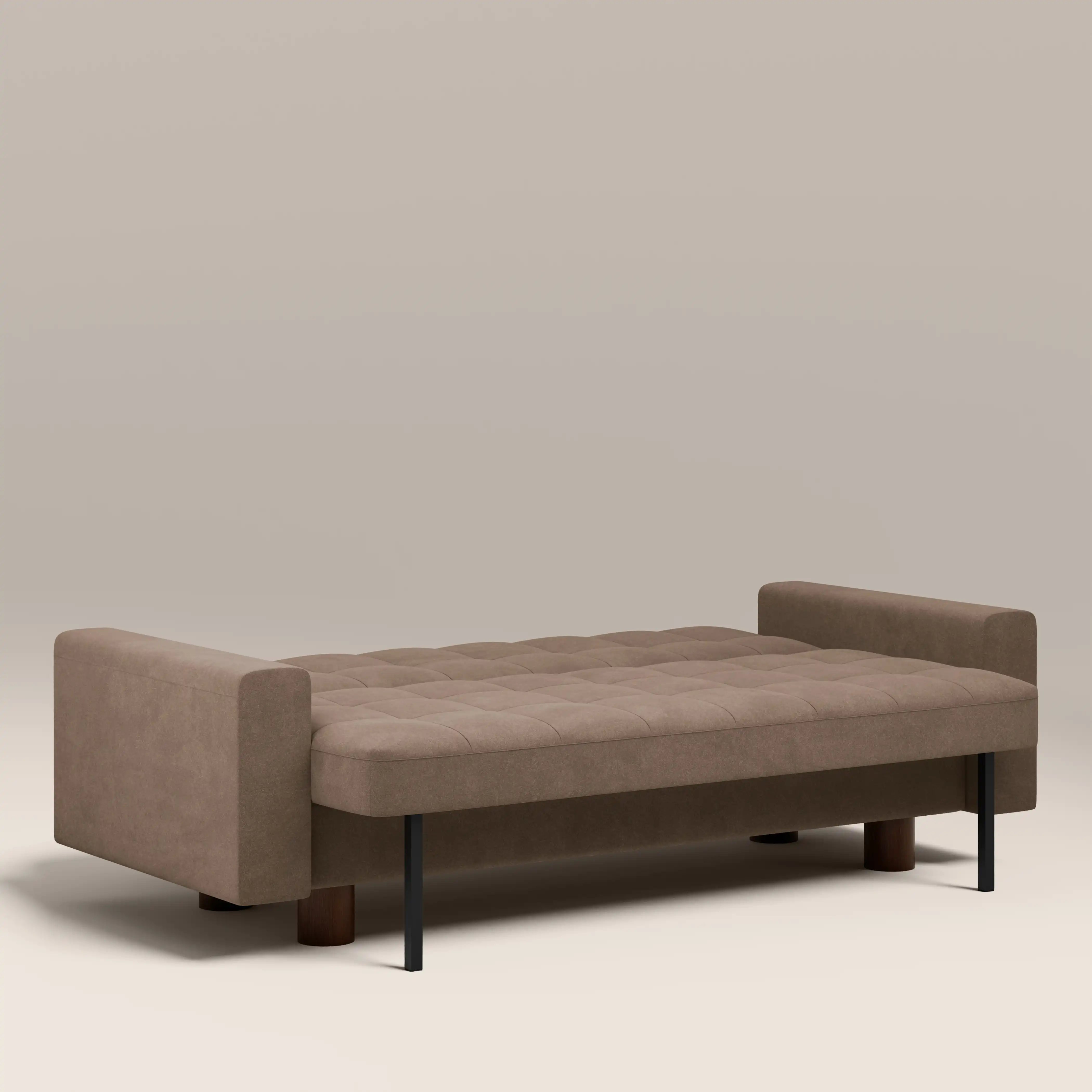 Diego 2 Seater Sofa Bed | Truffle Brown Mohair Sustainable Velvet - Image 2