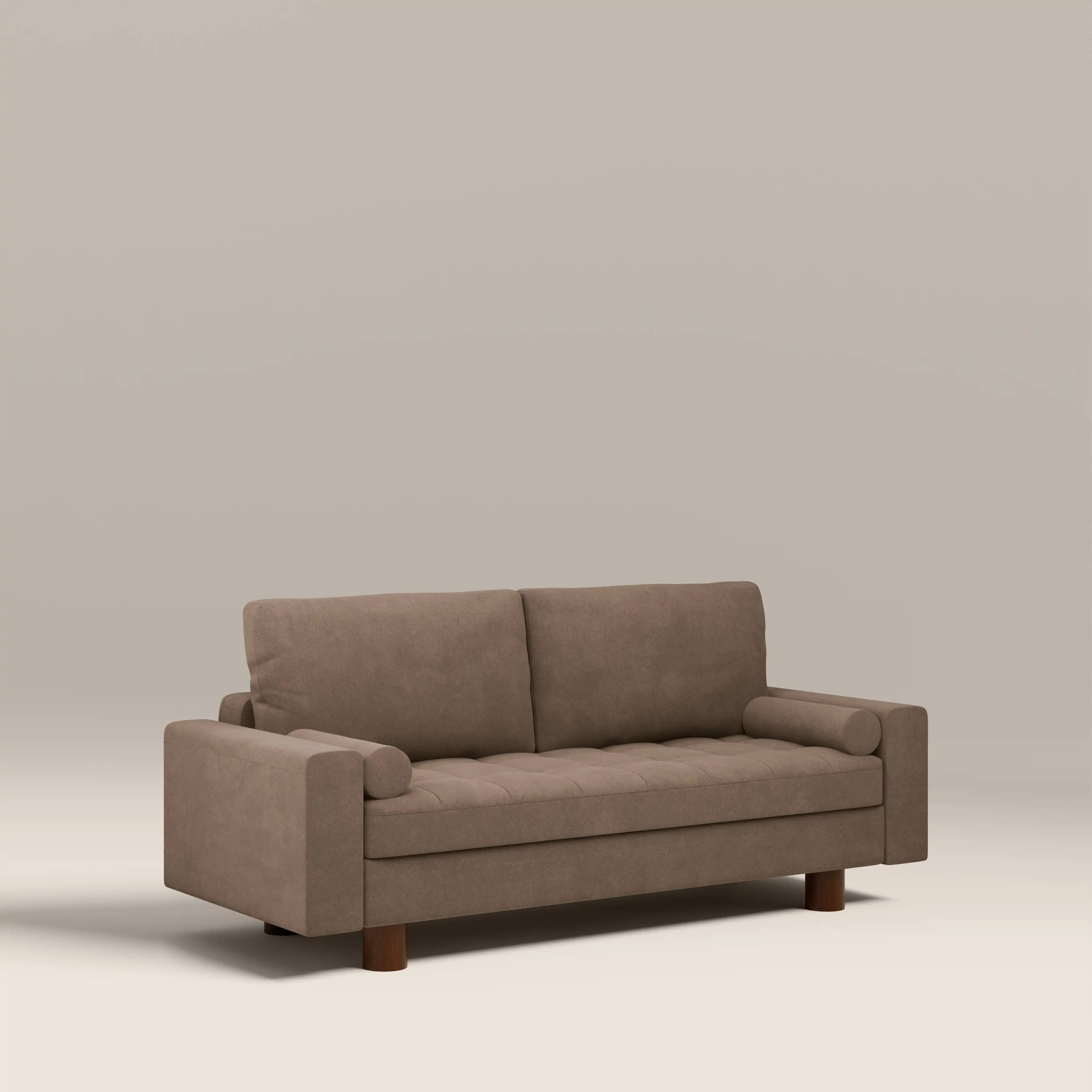 Diego 2 Seater Sofa Bed | Truffle Brown Mohair Sustainable Velvet - Image 4