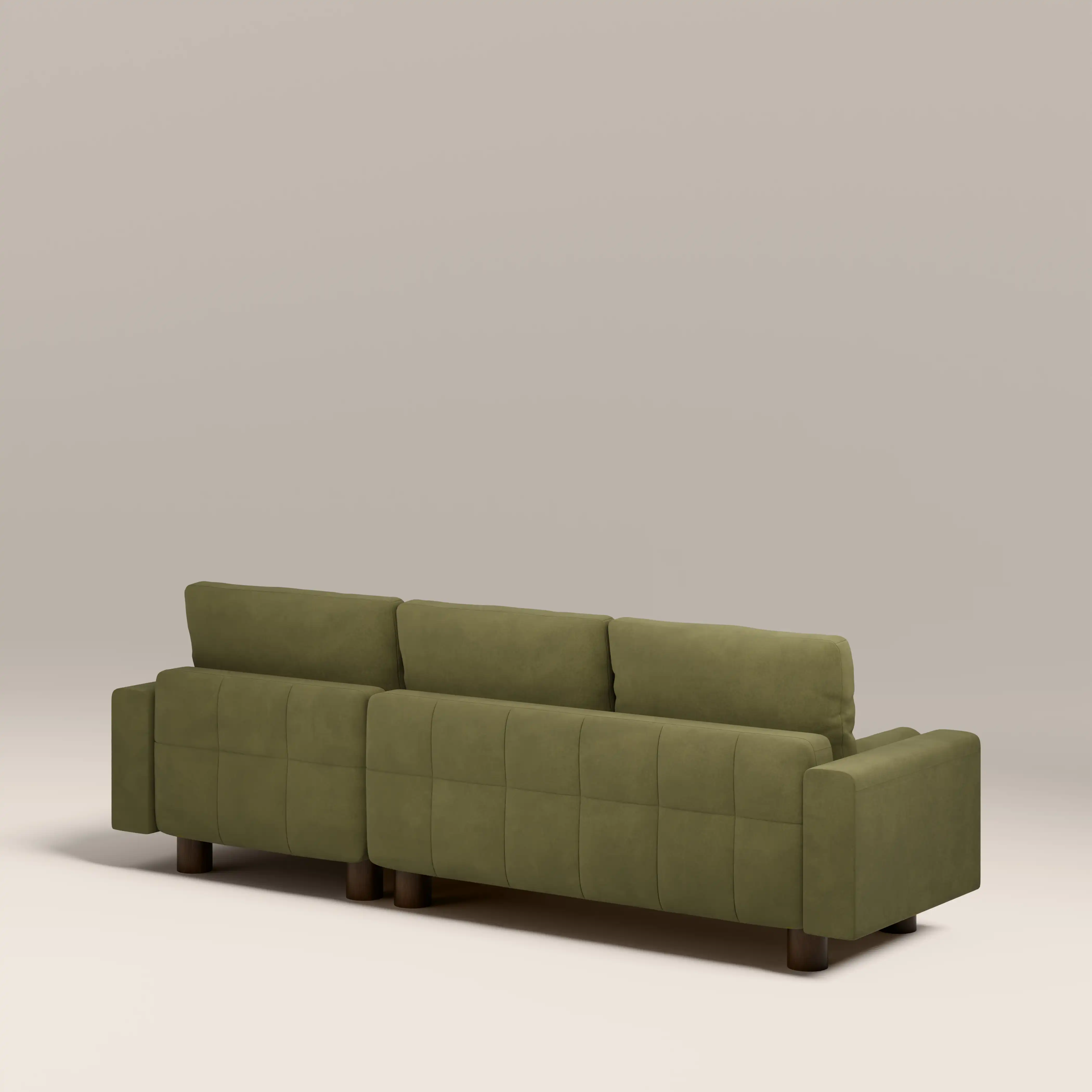 Diego Reversible Corner 3 Seater Sofa Bed | Moss Green Mohair Sustainable Velvet - Image 9