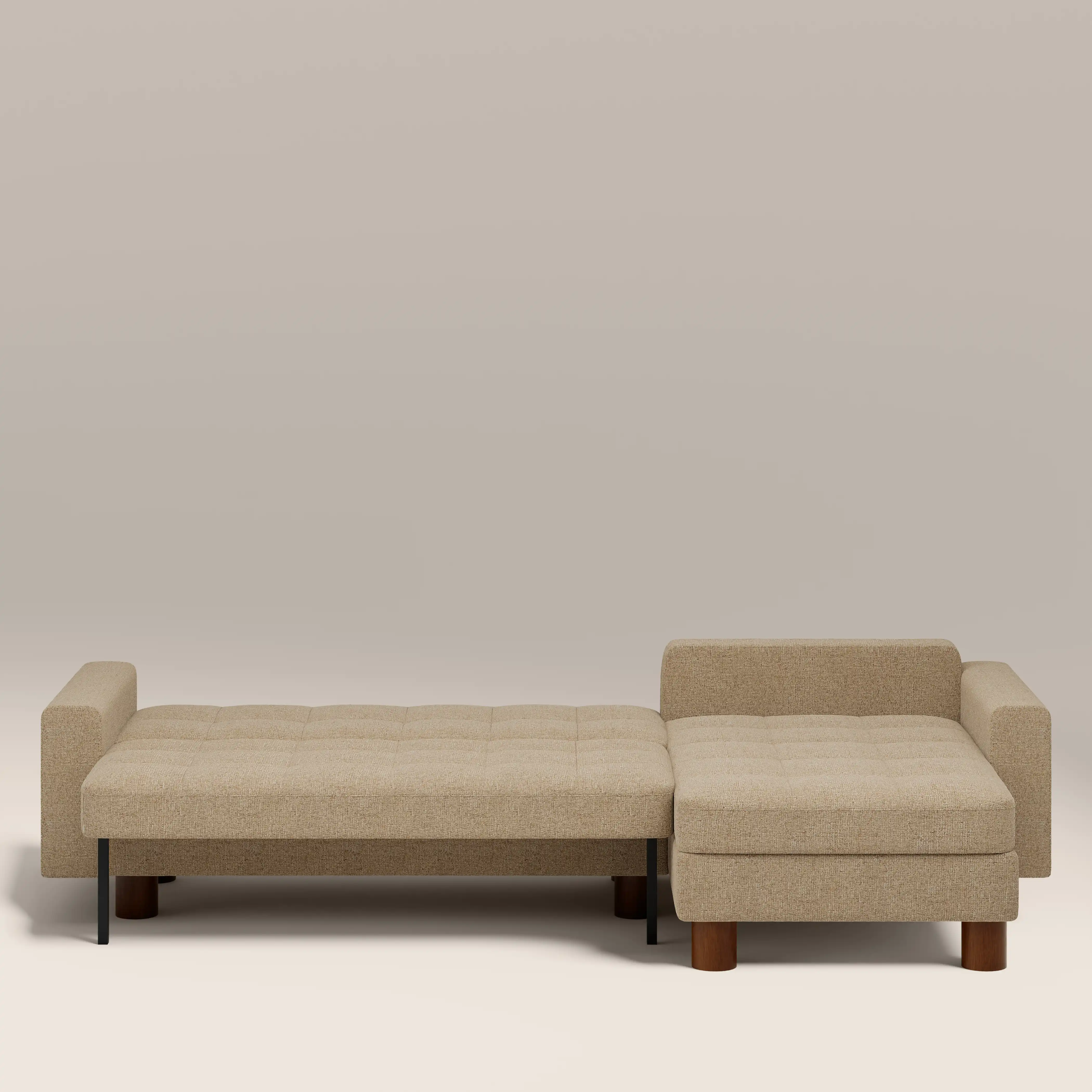 Diego Reversible Corner 3 Seater Sofa Bed | Speckled Latte Boucle - Image 5