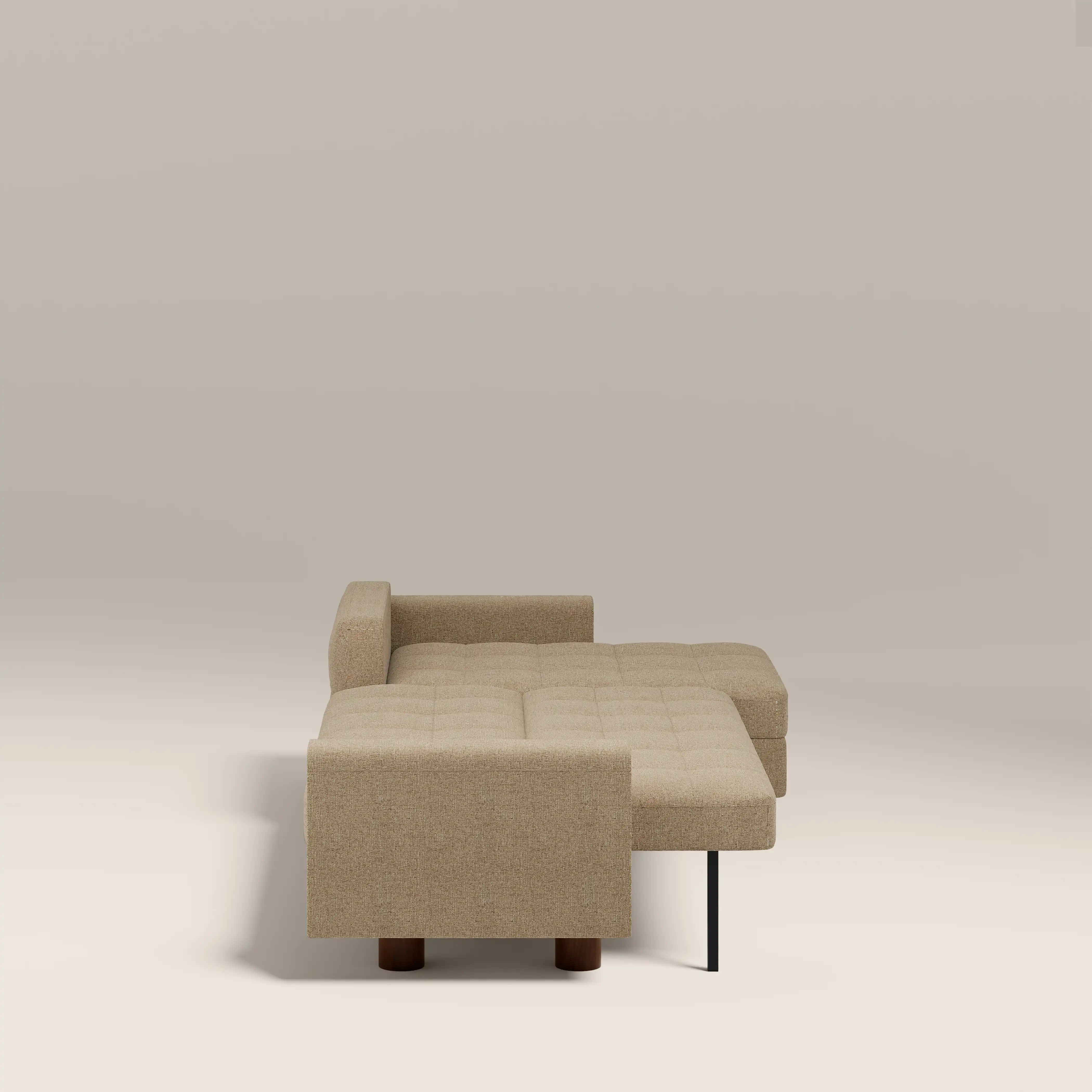 Diego Reversible Corner 3 Seater Sofa Bed | Speckled Latte Boucle - Image 6