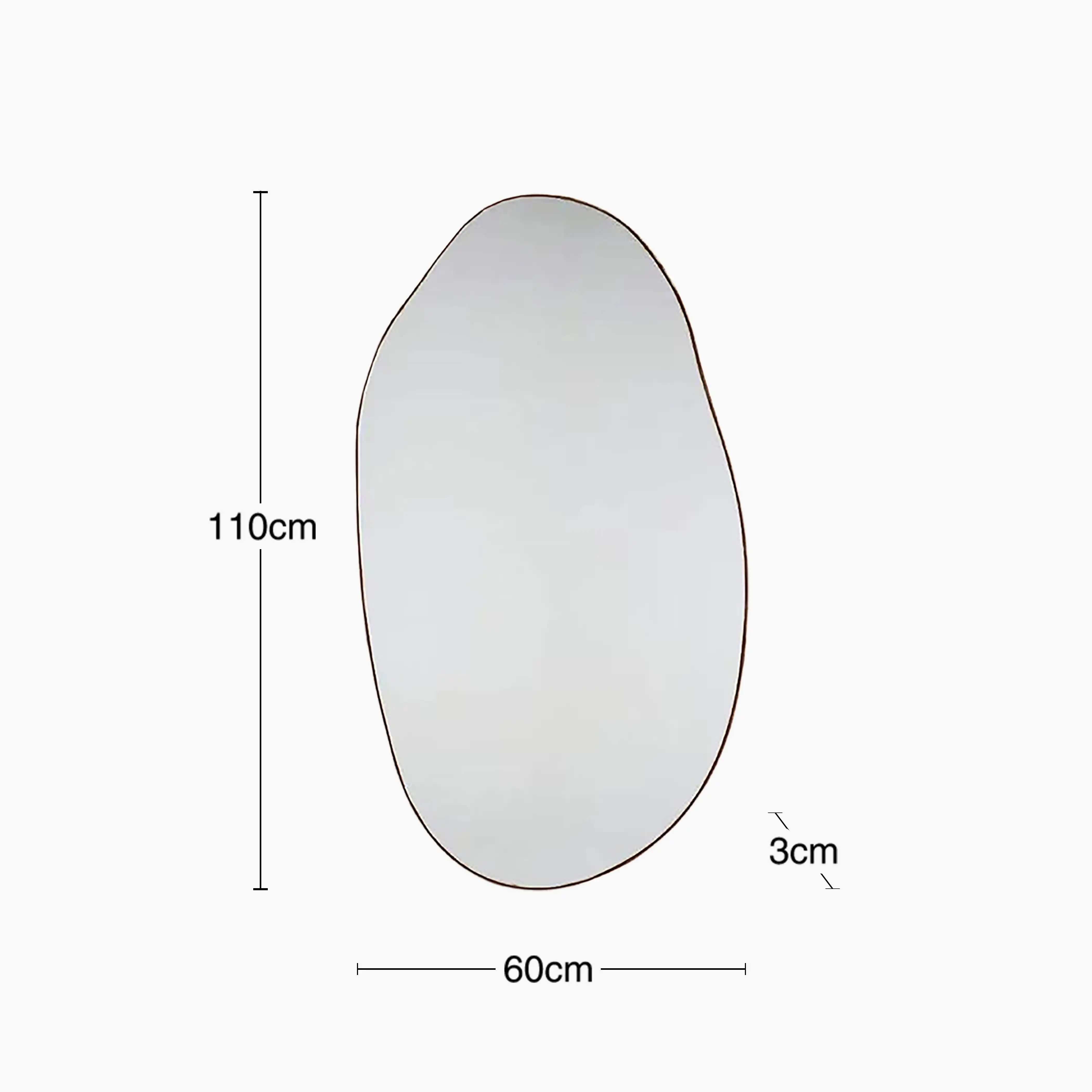 Dutton Pond Wall Mirror,  110 x 60 cm| Walnut - Image 4