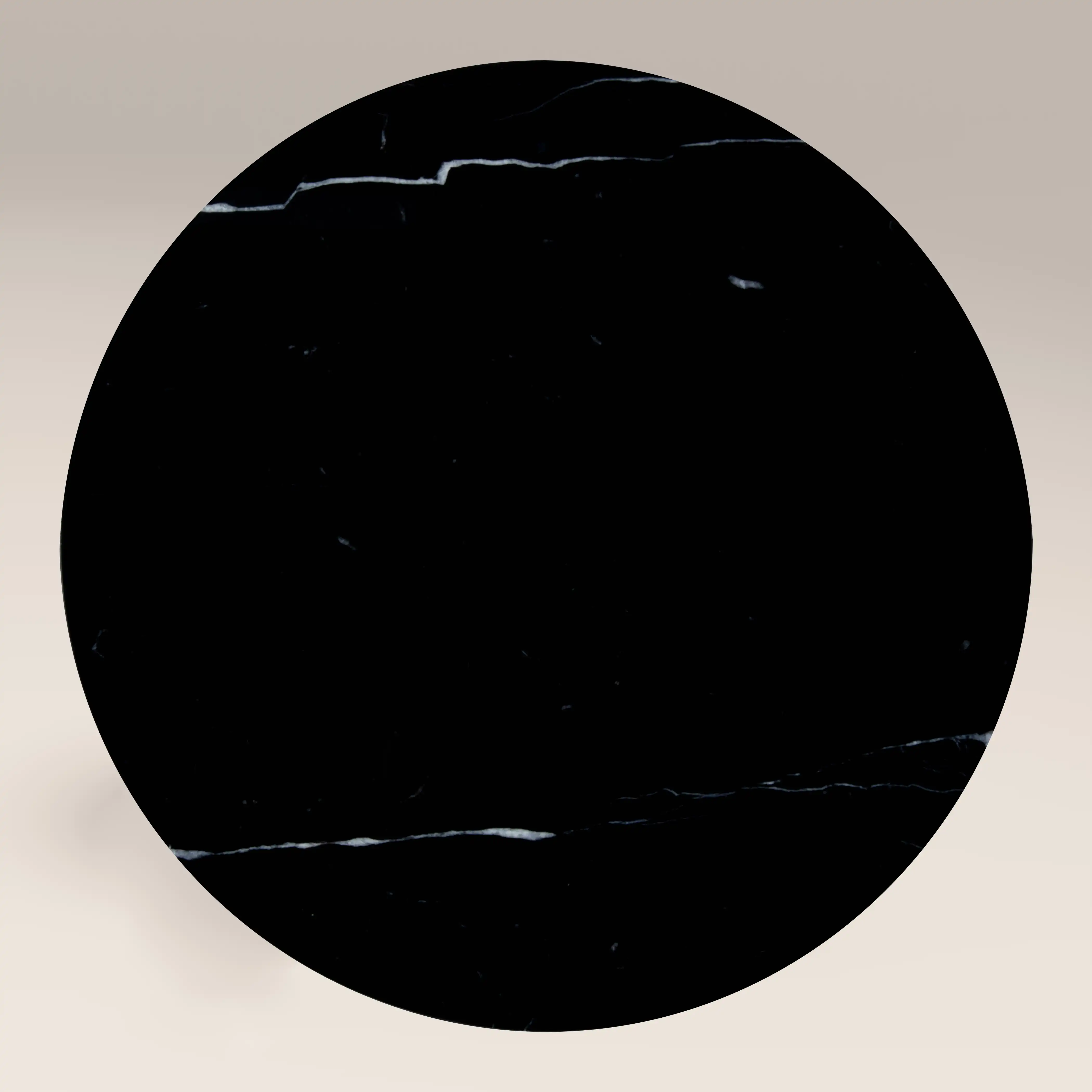 Eli Round Side Table | Black Marble - Image 4