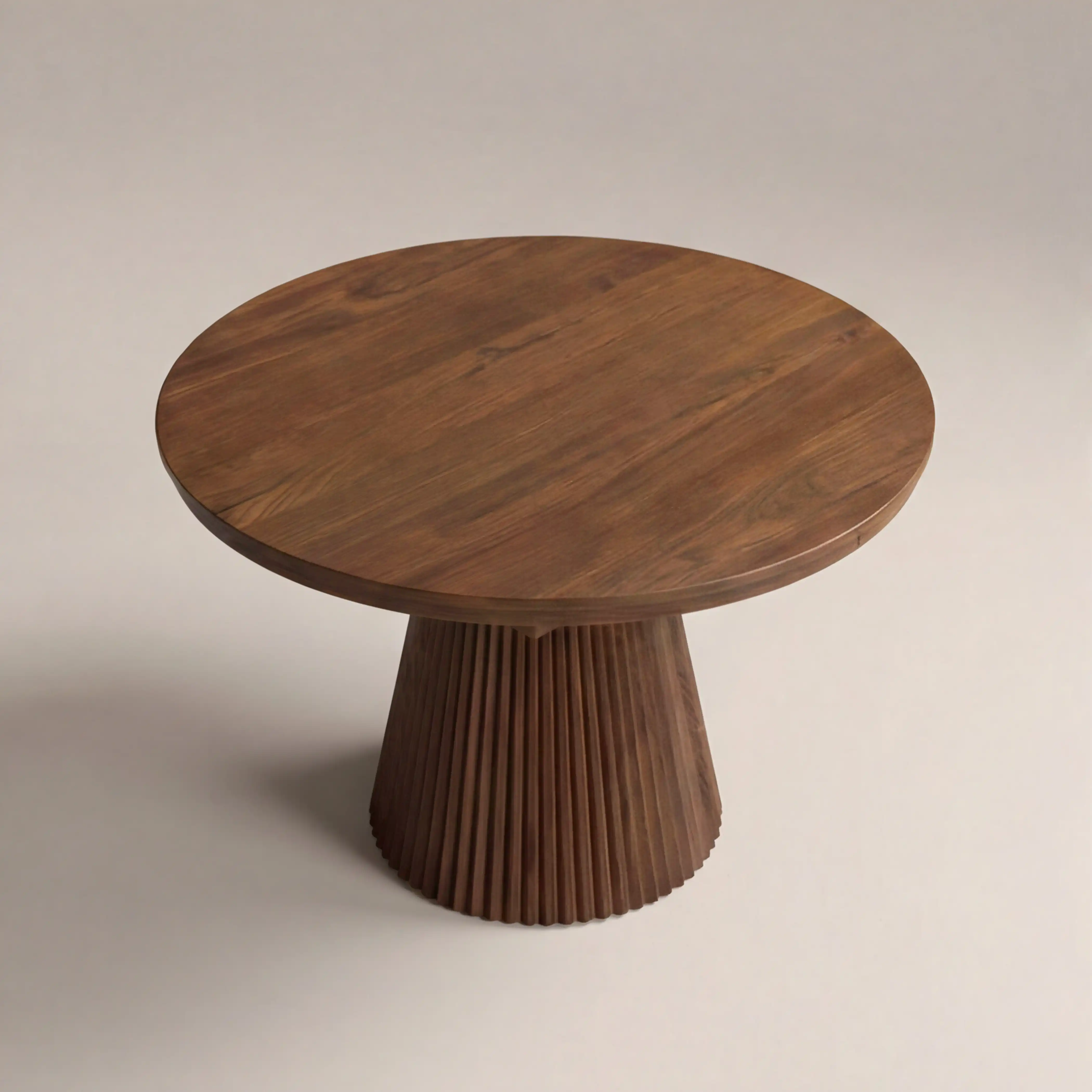 Eliza 4-6 Seat Round Wooden Extendable Dining Table | Walnut - Image 3