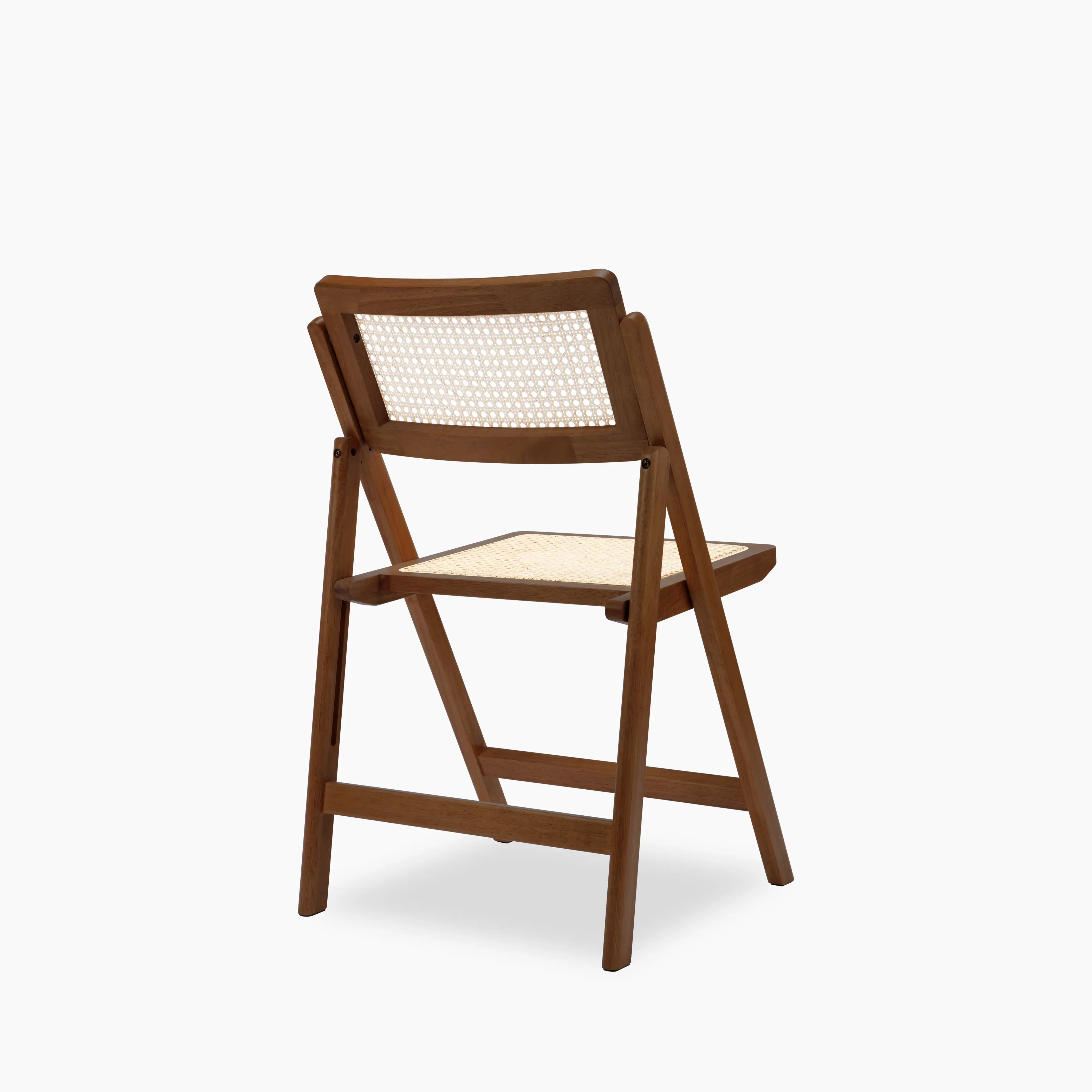 Elynn Folding Wooden Dining Chair | Walnut - Image 4