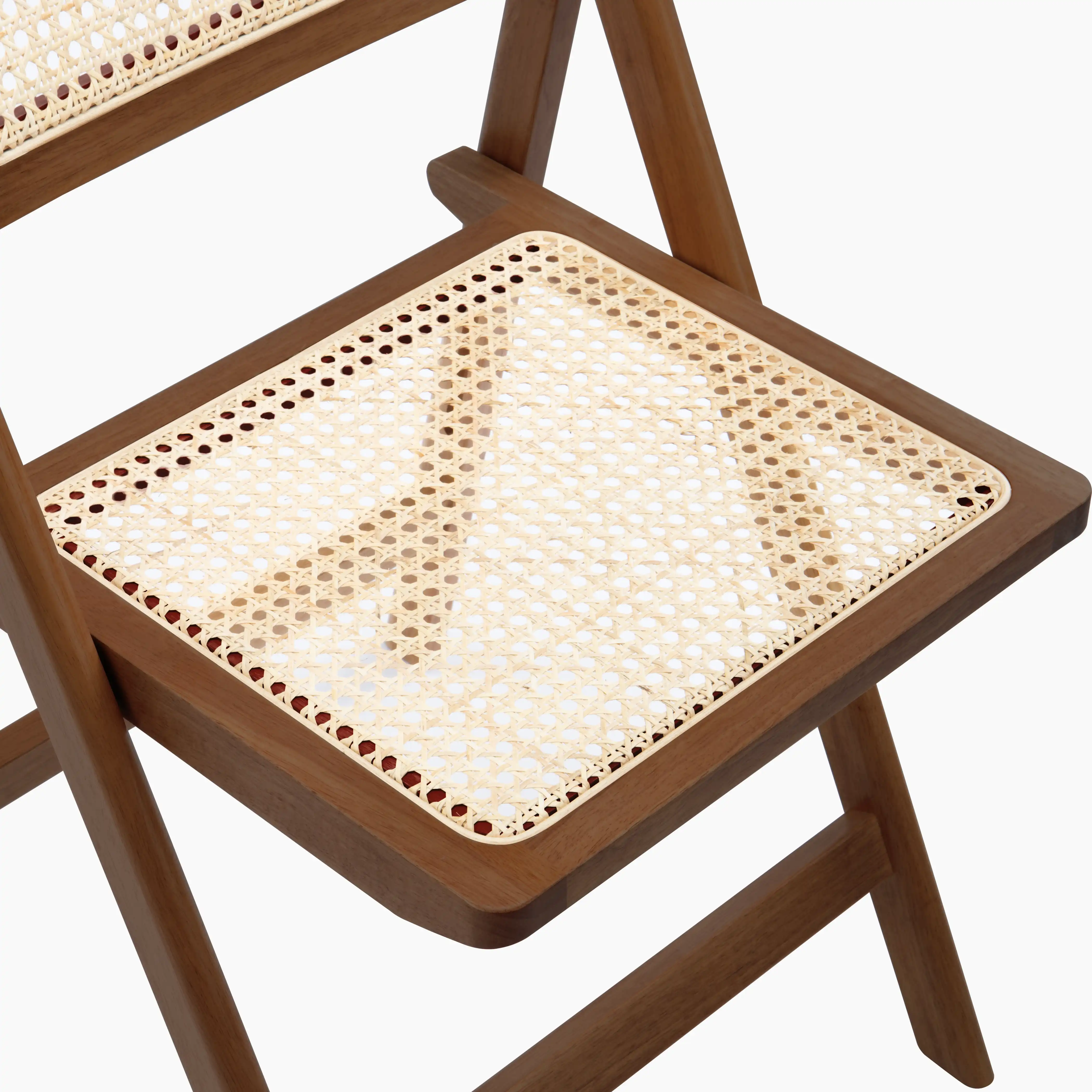 Elynn Folding Wooden Dining Chair | Walnut - Image 7