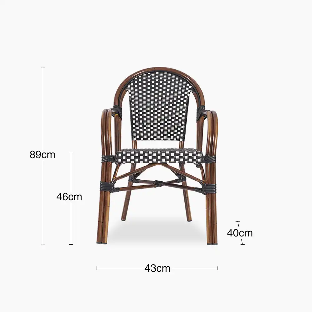 Emilia Carver Dining Chair | Black & White - Image 4