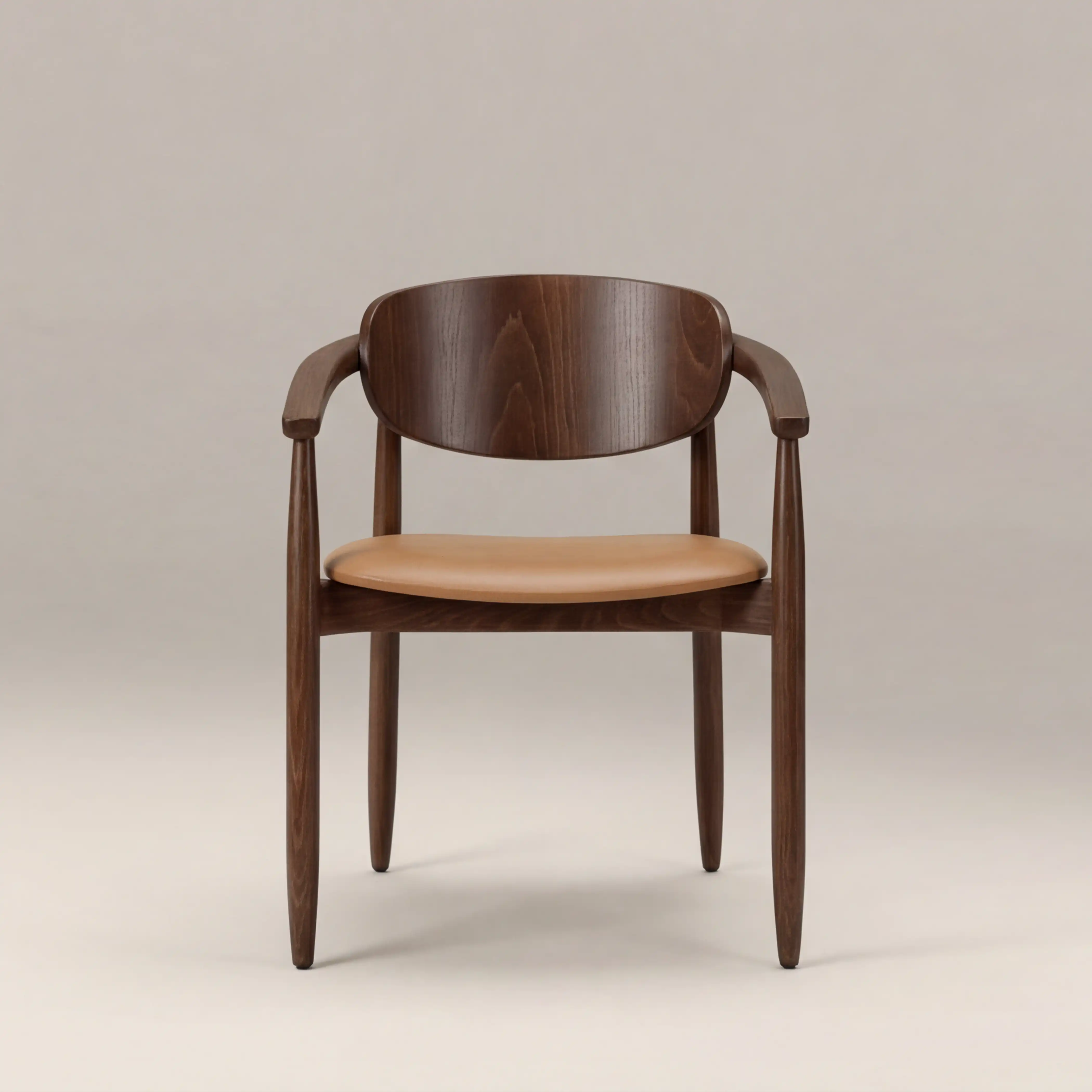 Emrik Wooden Carver Dining Chair | Upholstered Seat & Wide Backrest - Image 2