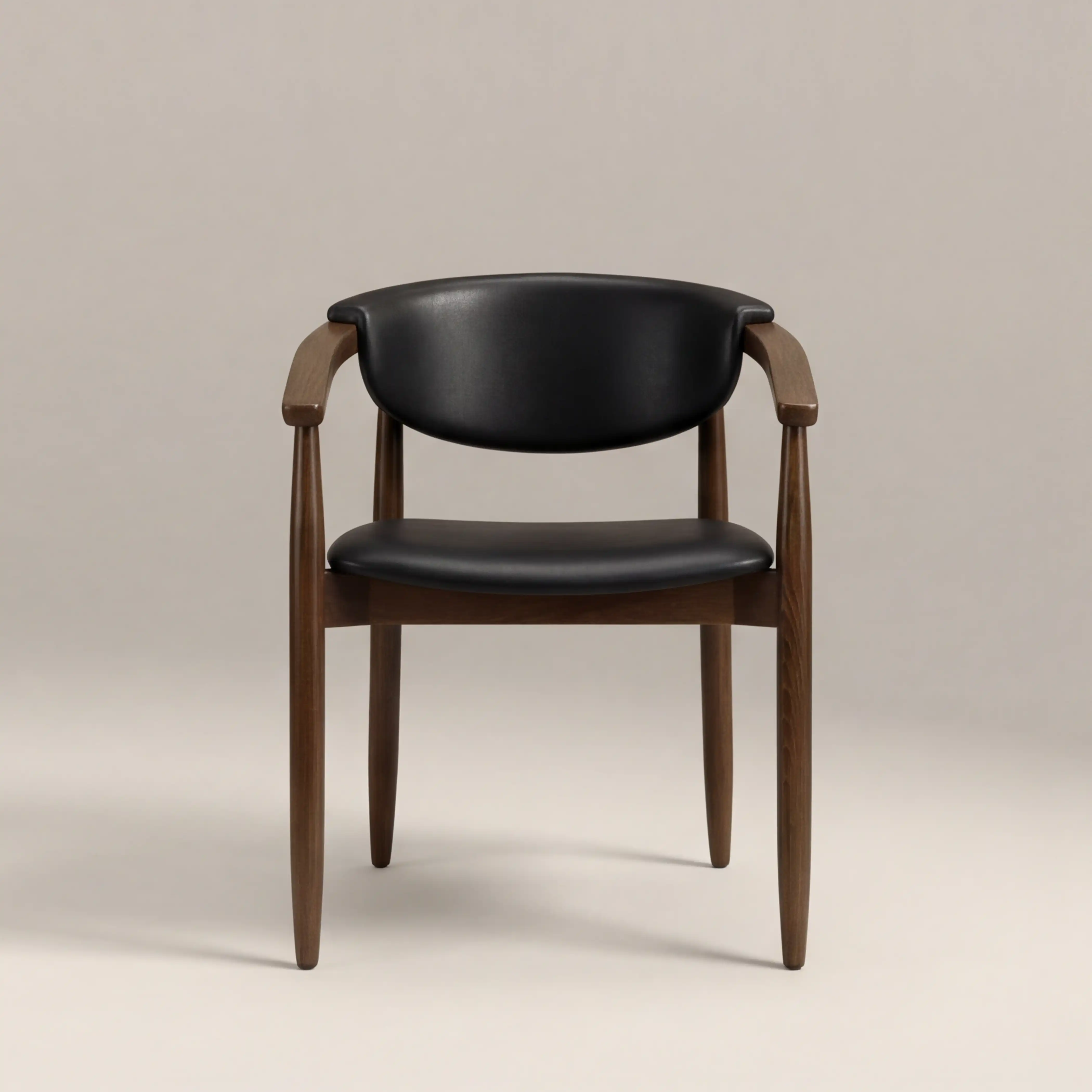 Emrik Wooden Carver Dining Chair | Upholstered Seat & Upholstered Backrest - Image 2