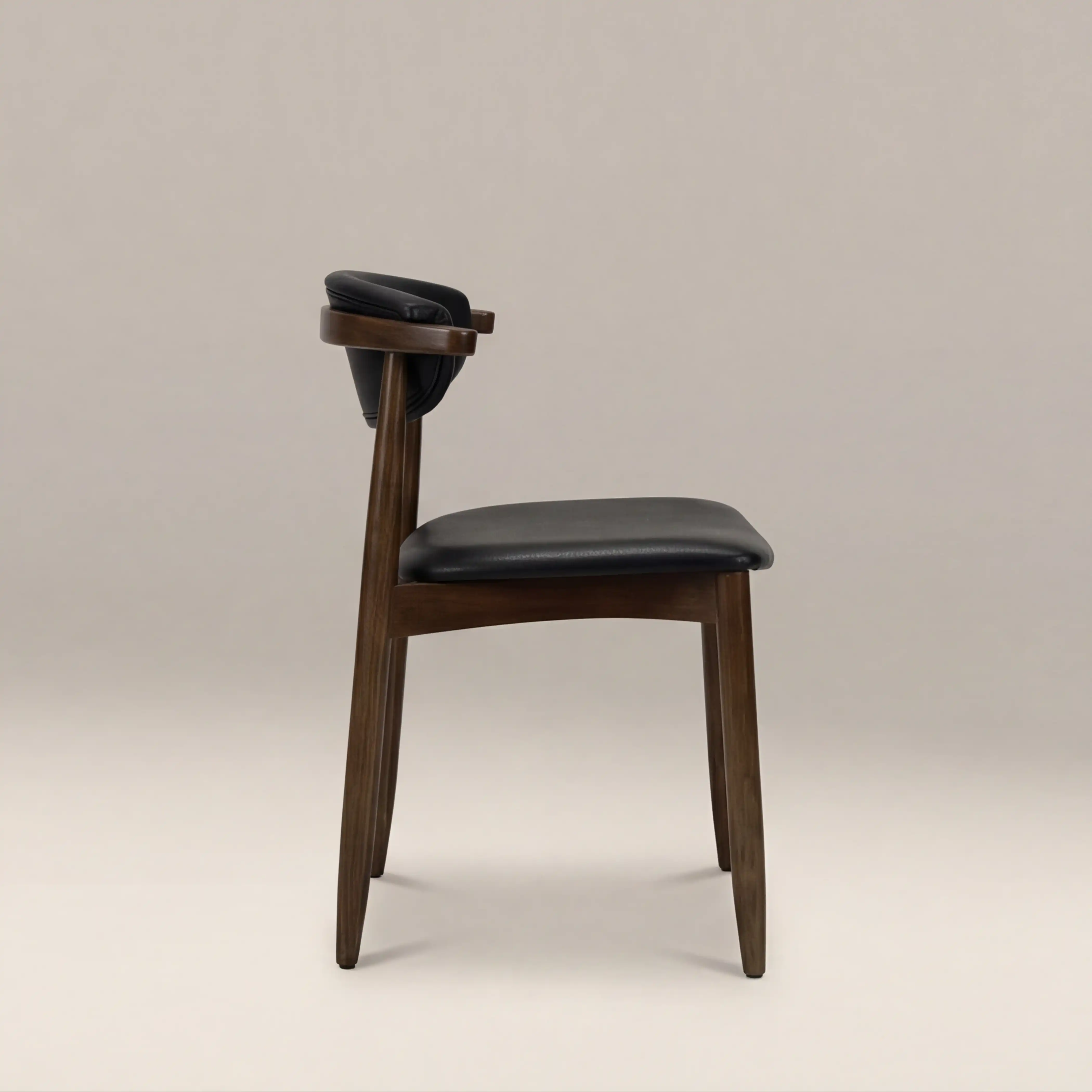 Emrik Wooden Dining Chair | Upholstered Seat & Upholstered Backrest - Image 3