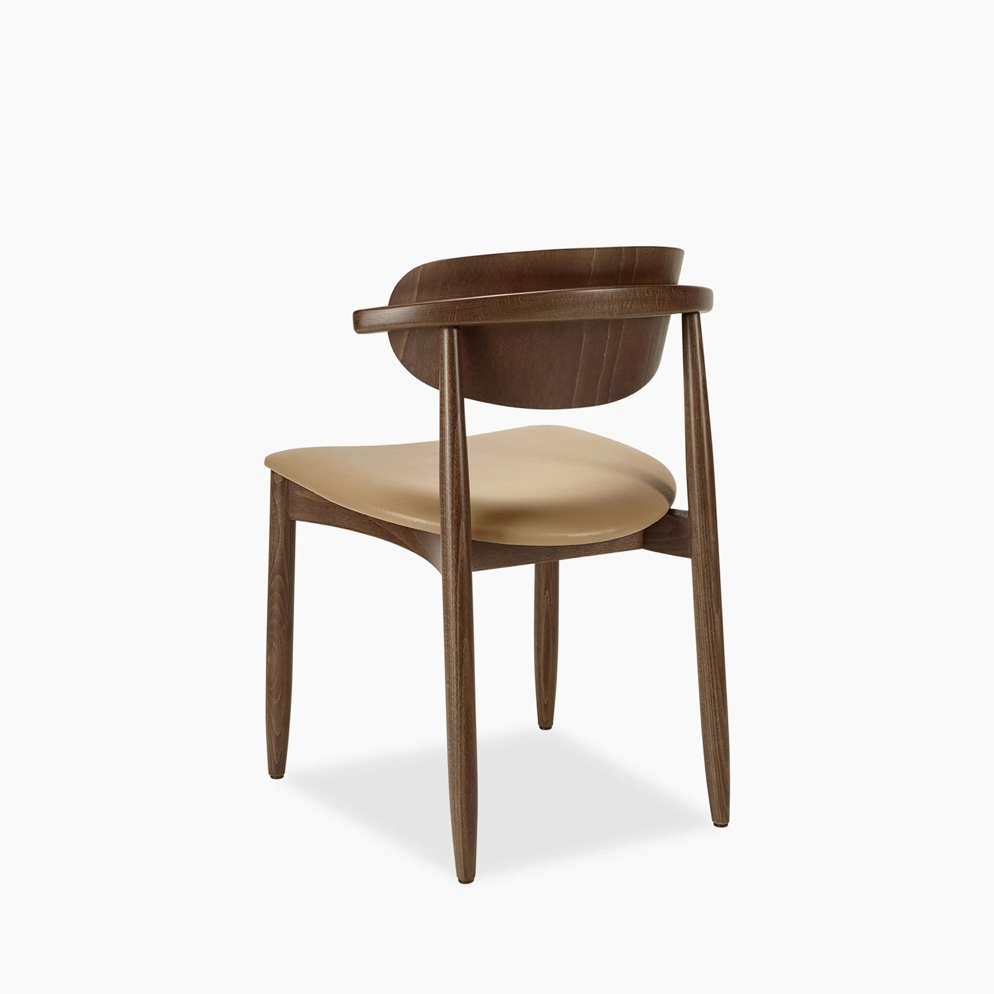 Emrik Wooden Dining Chair | Upholstered Seat & Wide Backrest - Image 2