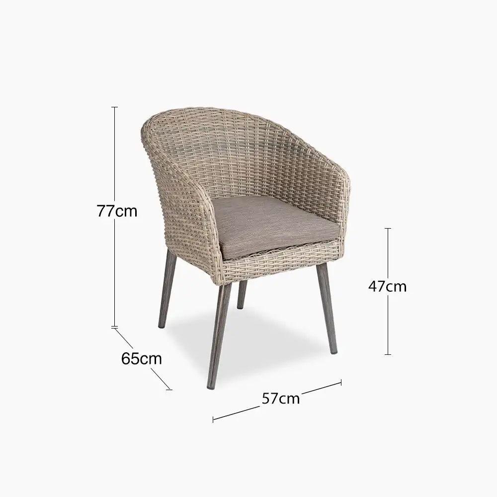 Etienne Carver Dining Chair | Grey - Image 4