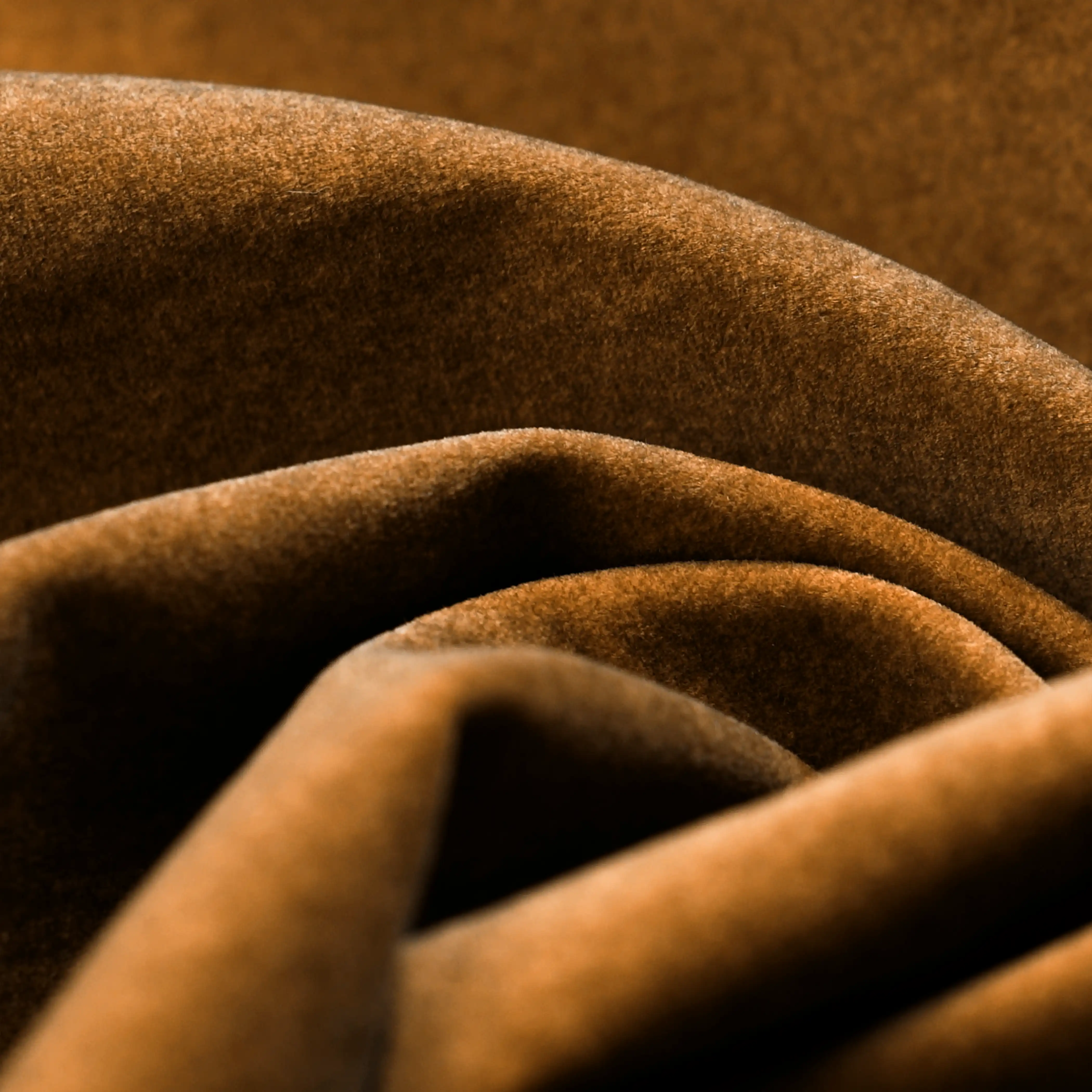 Soho Pouffe | Caramel Brown Sustainable Mohair Velvet - Image 4