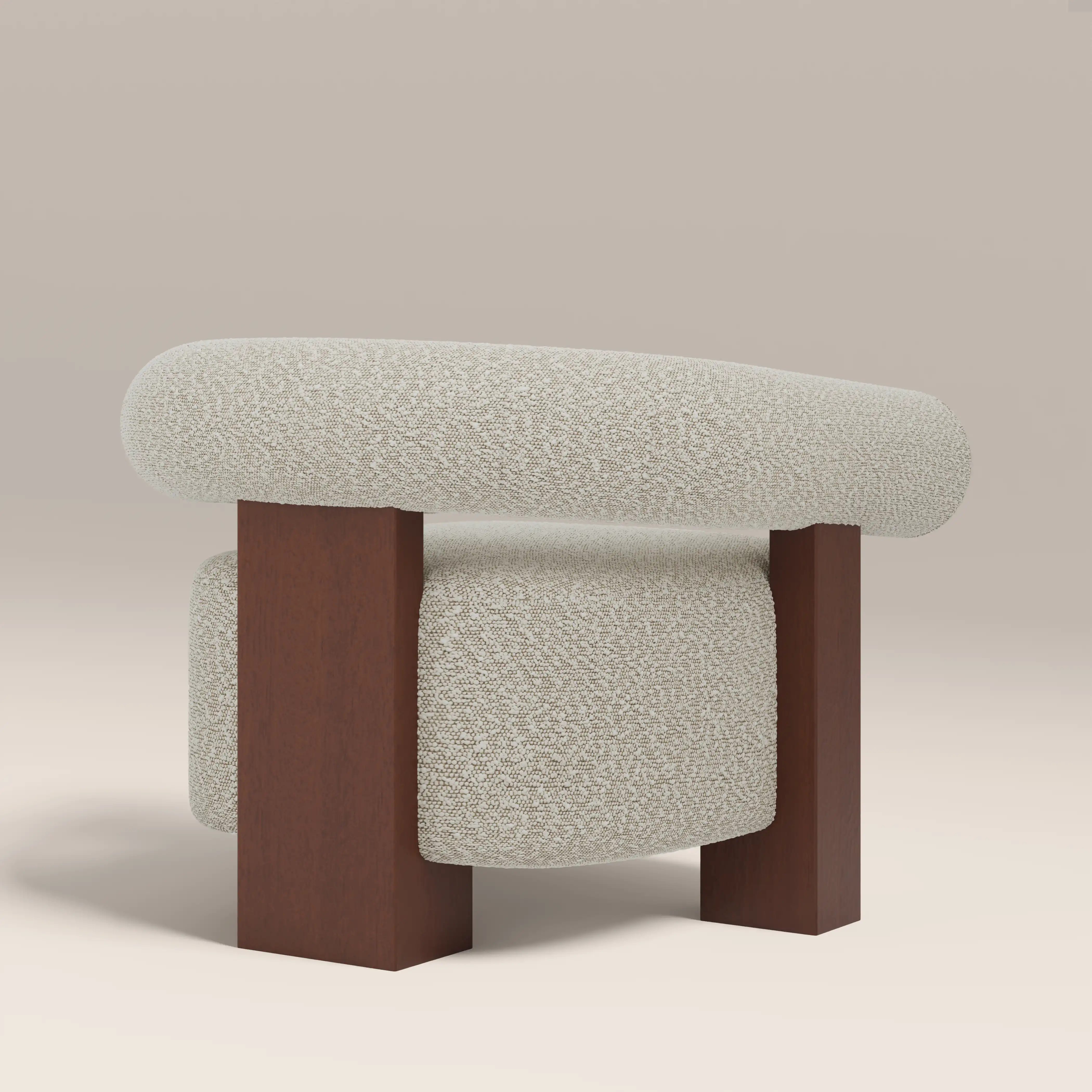 Fawnley Accent Chair | Speckled Stone Sustainable Boucle & Walnut - Image 6