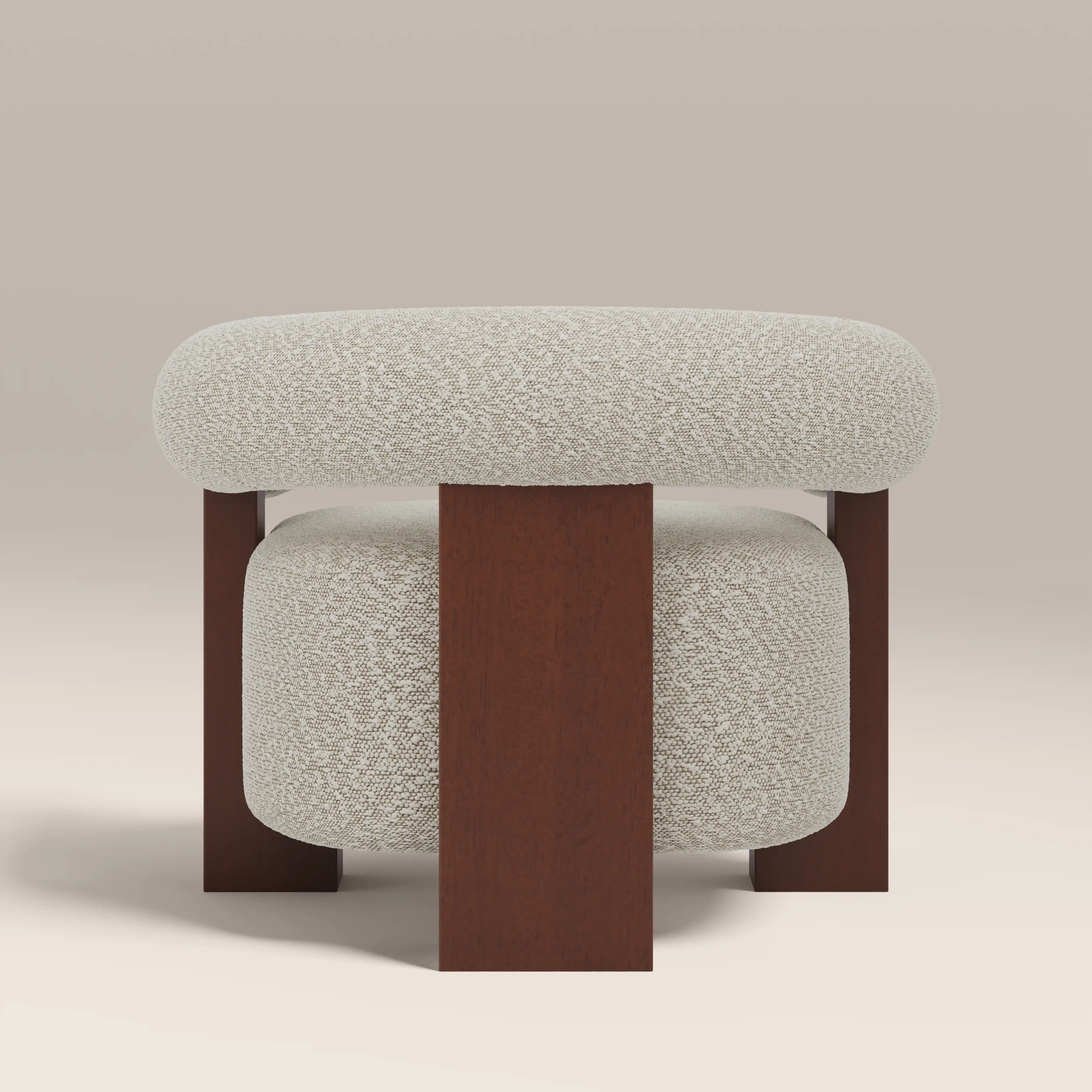 Fawnley Accent Chair | Speckled Stone Sustainable Boucle & Walnut - Image 7