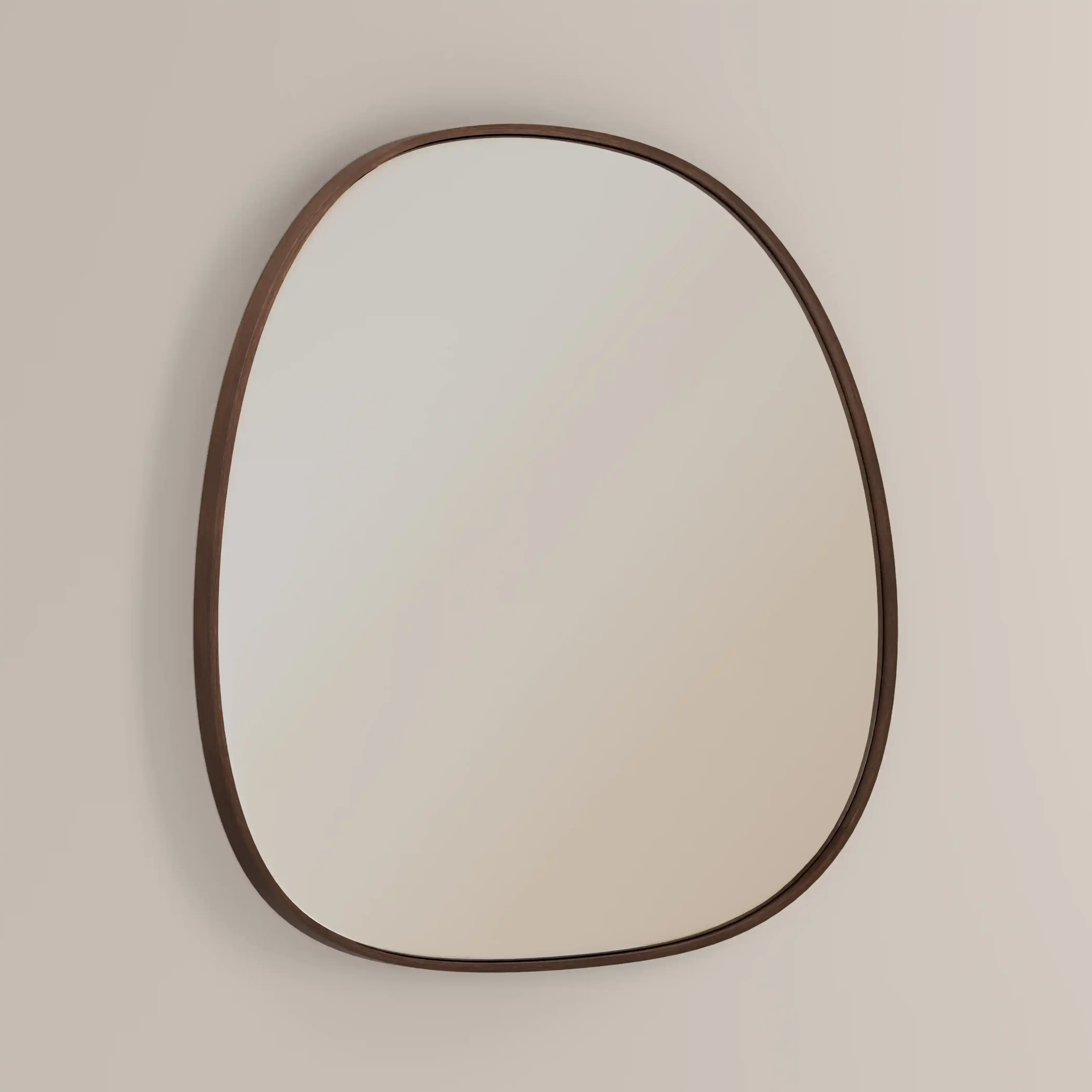 Ferne Asymmetrical Wall Mirror,  80 cm| Walnut - Image 2