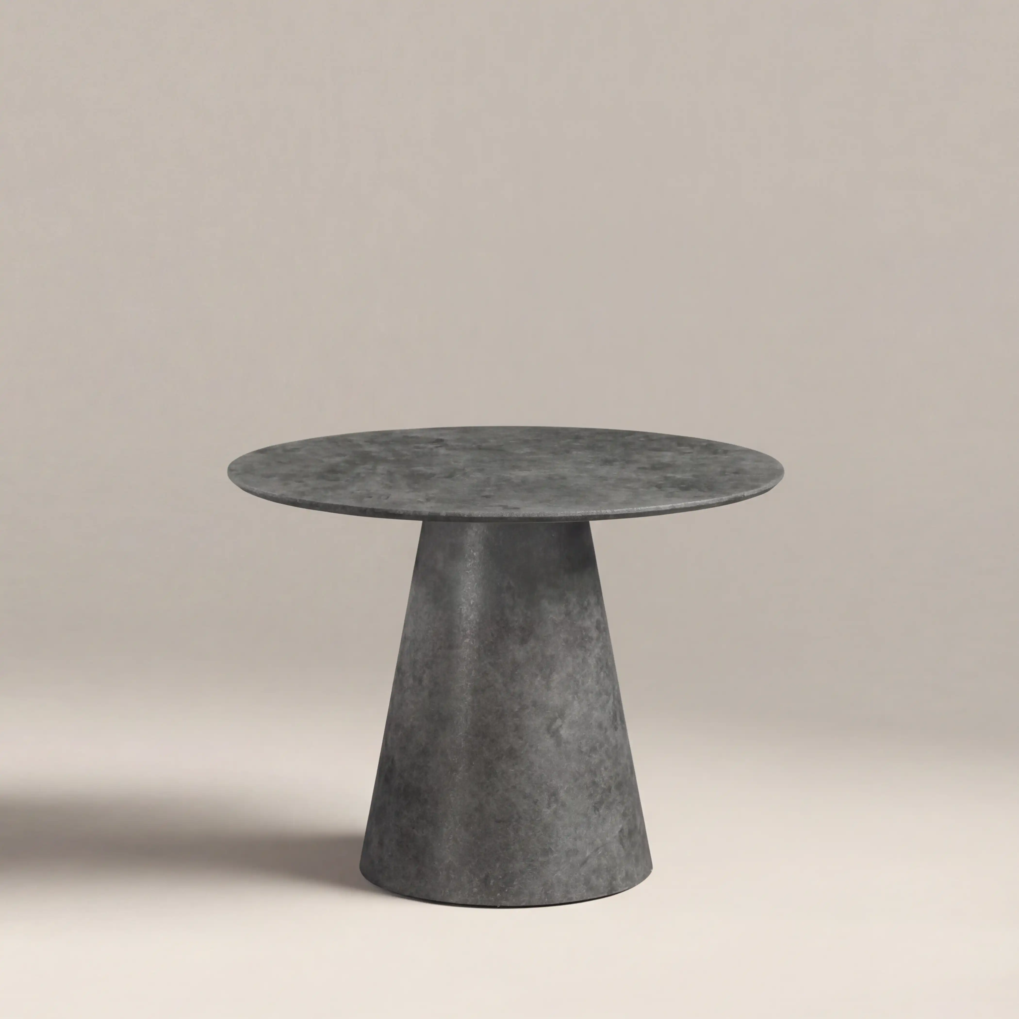 Finnley 4 Seat Round Dining Table | Concrete Grey Effect - Image 2
