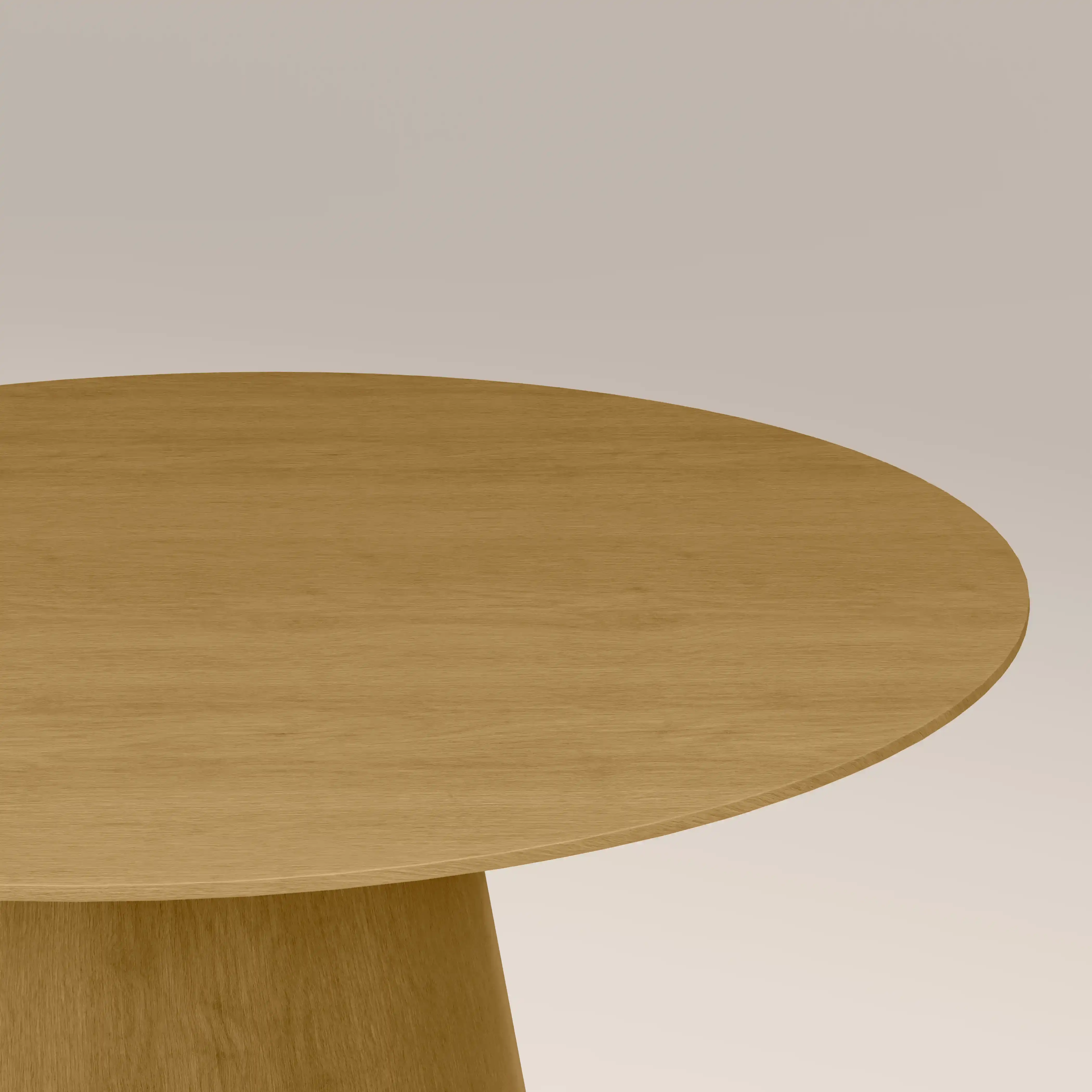 Finnley 4 Seat Round Wooden Dining Table | Oak - Image 2
