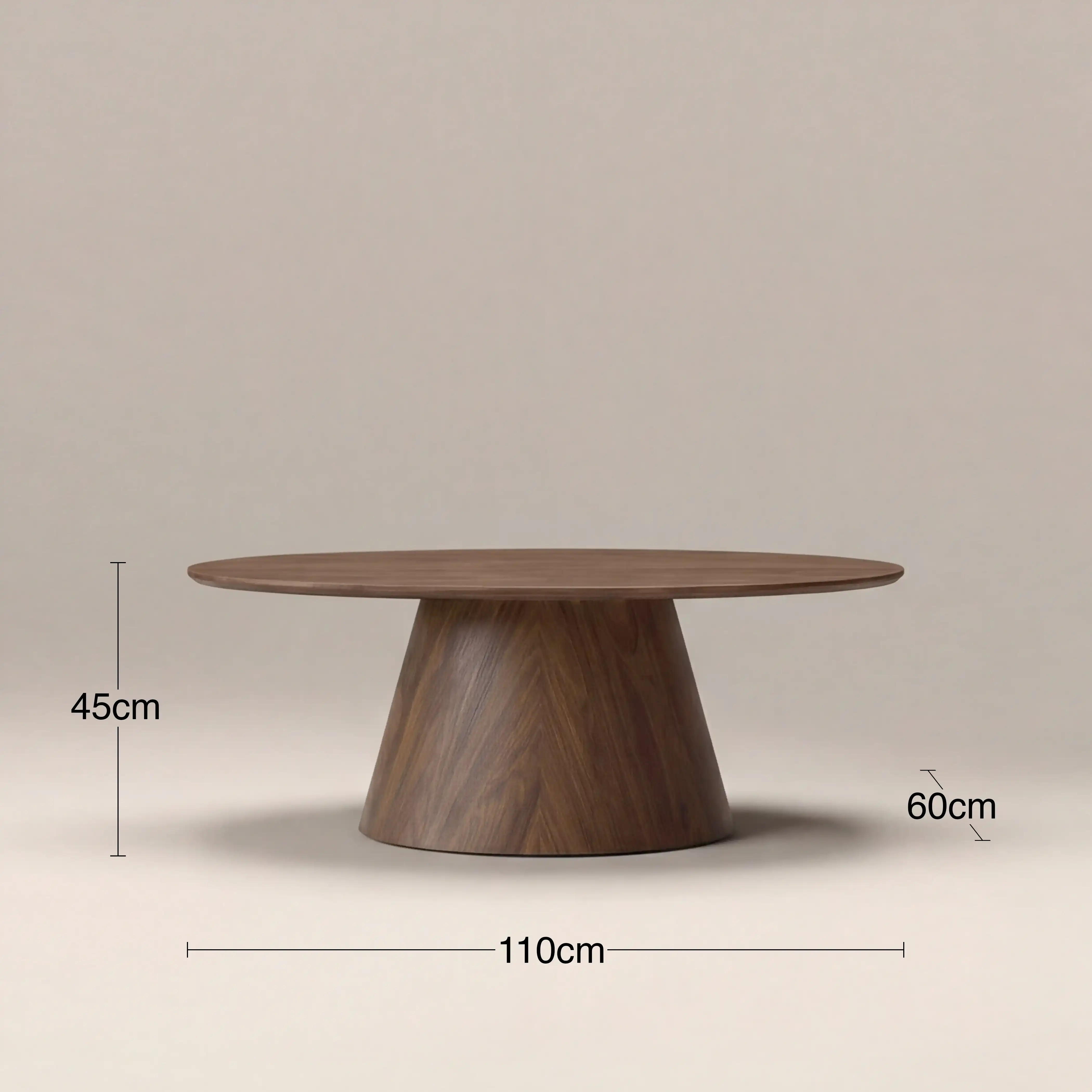 Finnley Oval Coffee Table | Walnut - Image 5