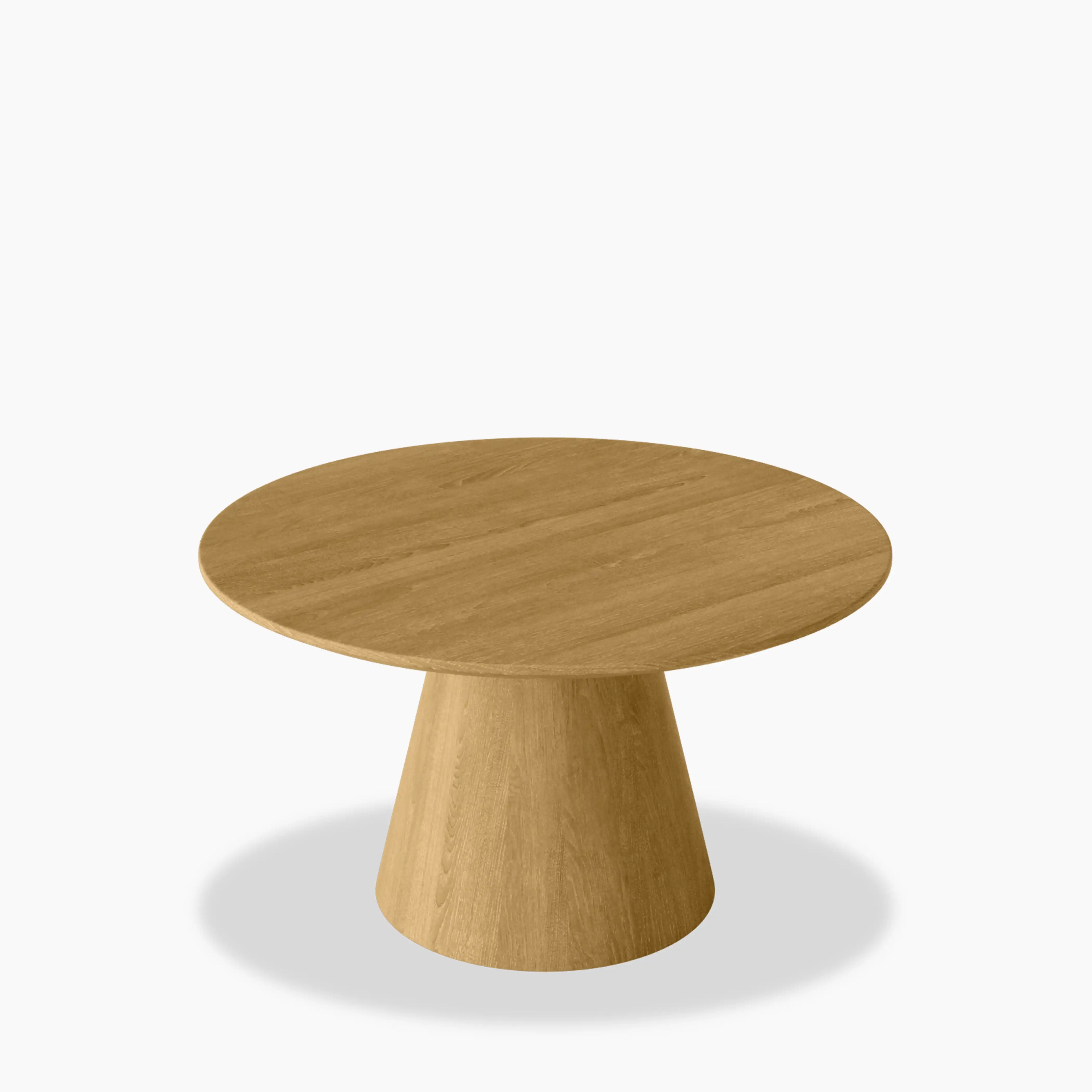 Finnley Round Coffee Table | Oak Effect - Image 3