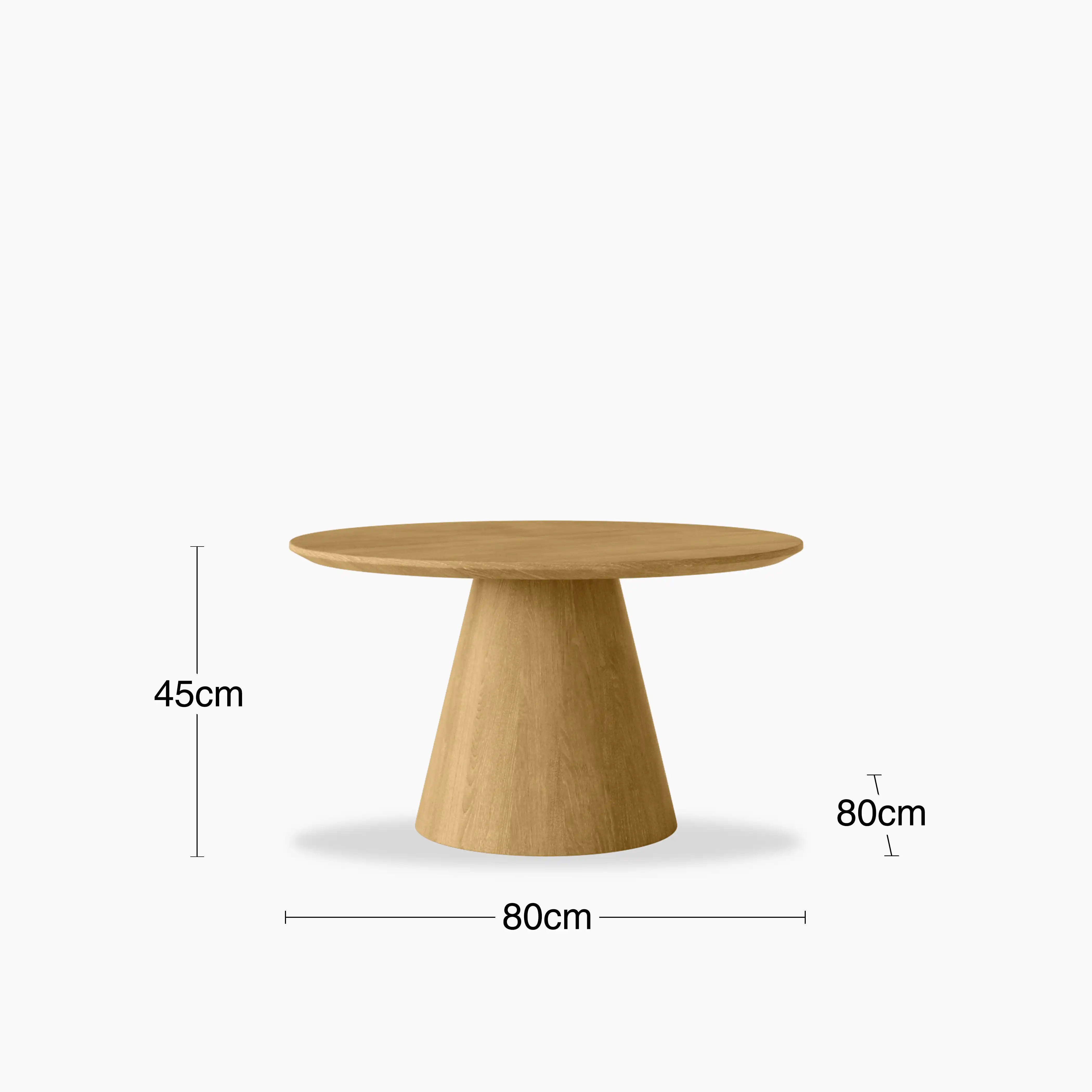 Finnley Round Coffee Table | Oak Effect - Image 4