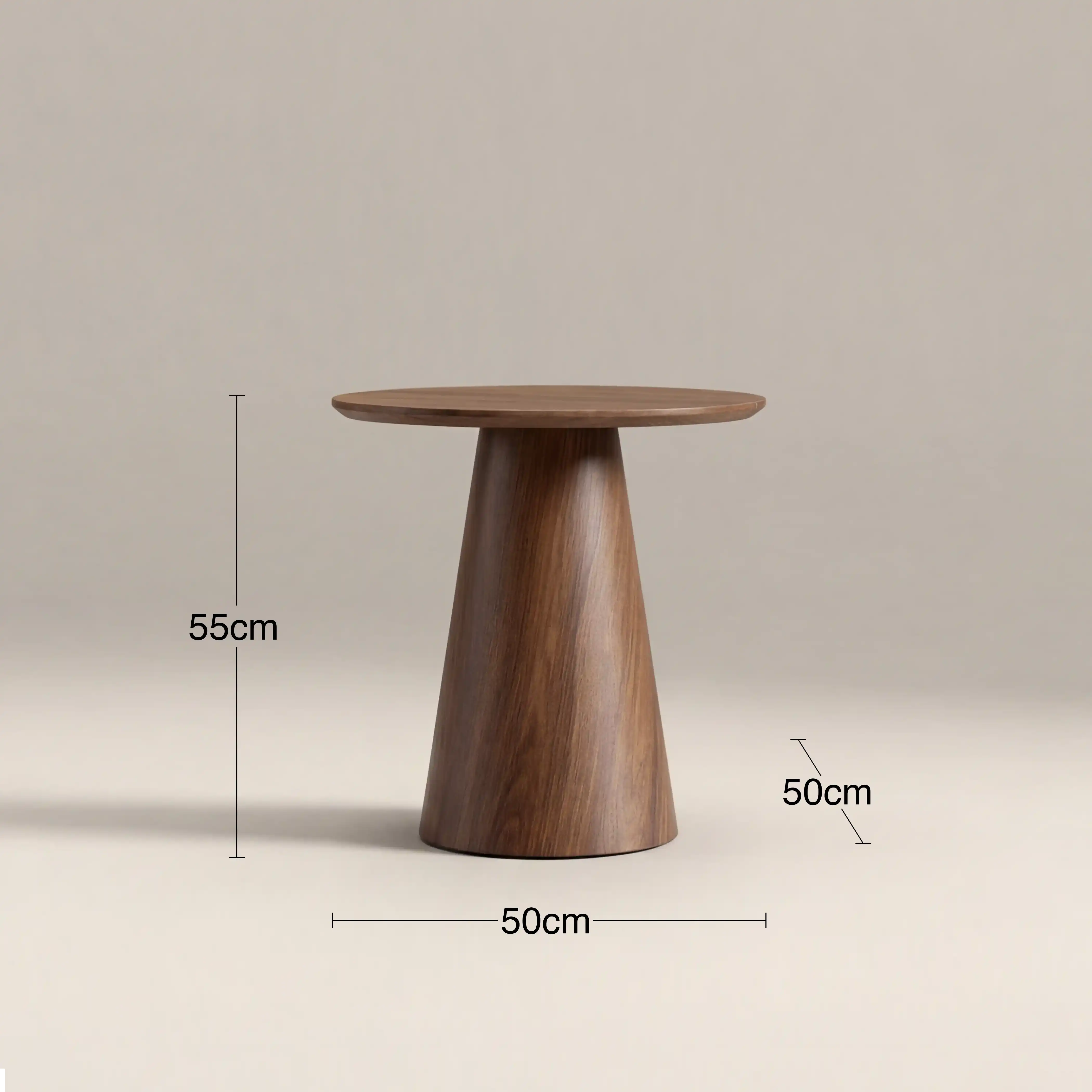 Finnley Round Side Table | Walnut - Image 4