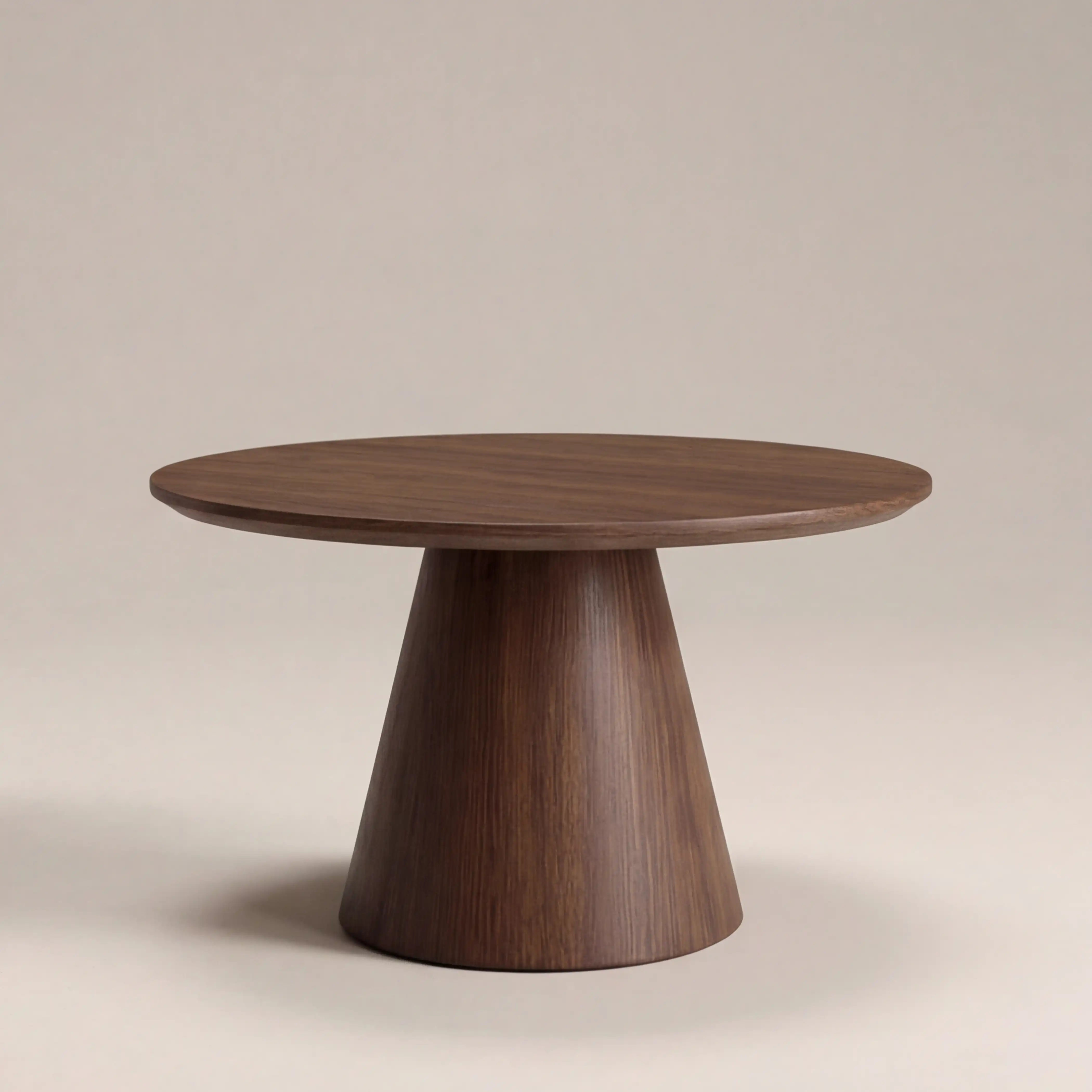 Finnley Round Wooden Coffee Table | Walnut - Image 2