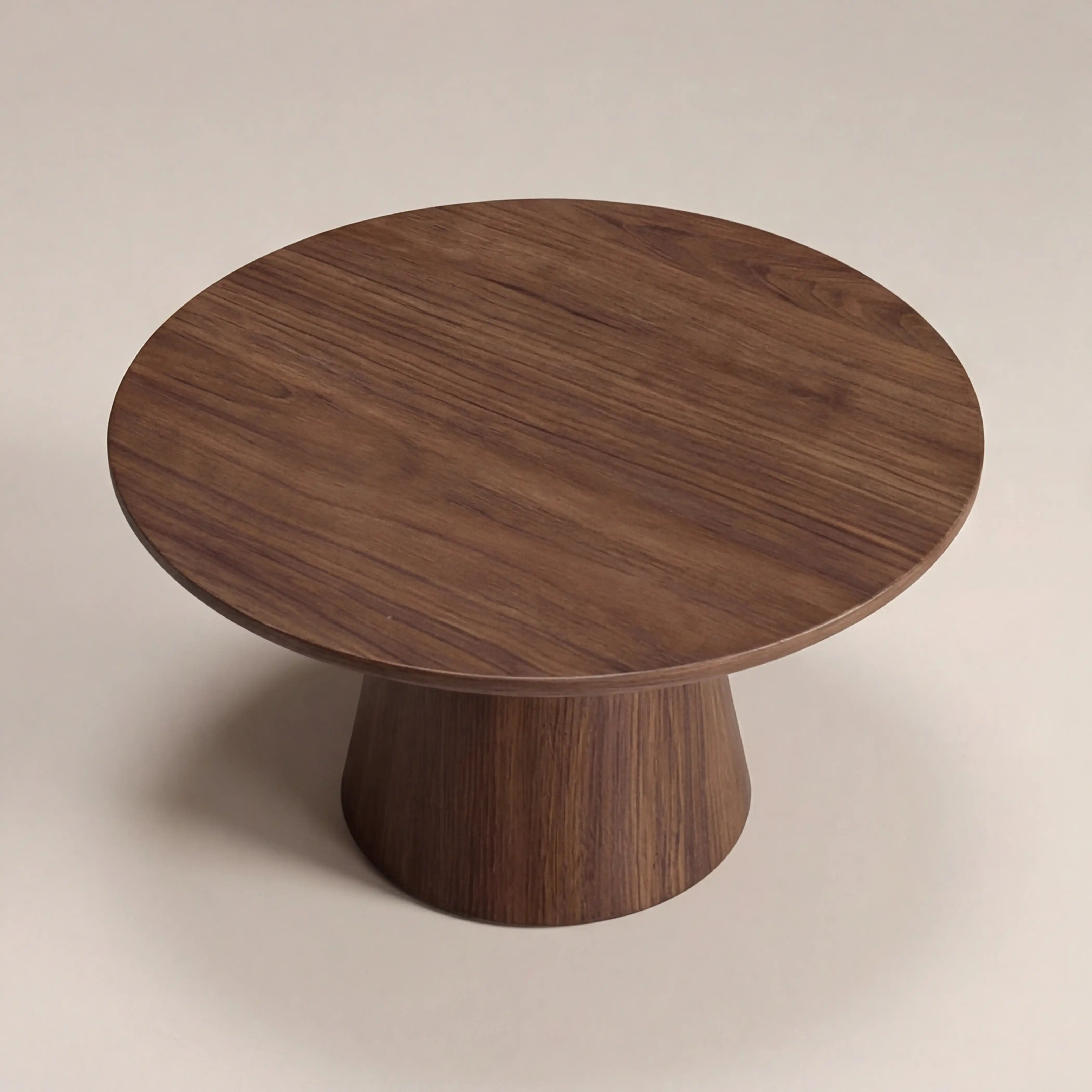 Finnley Round Wooden Coffee Table | Walnut - Image 3