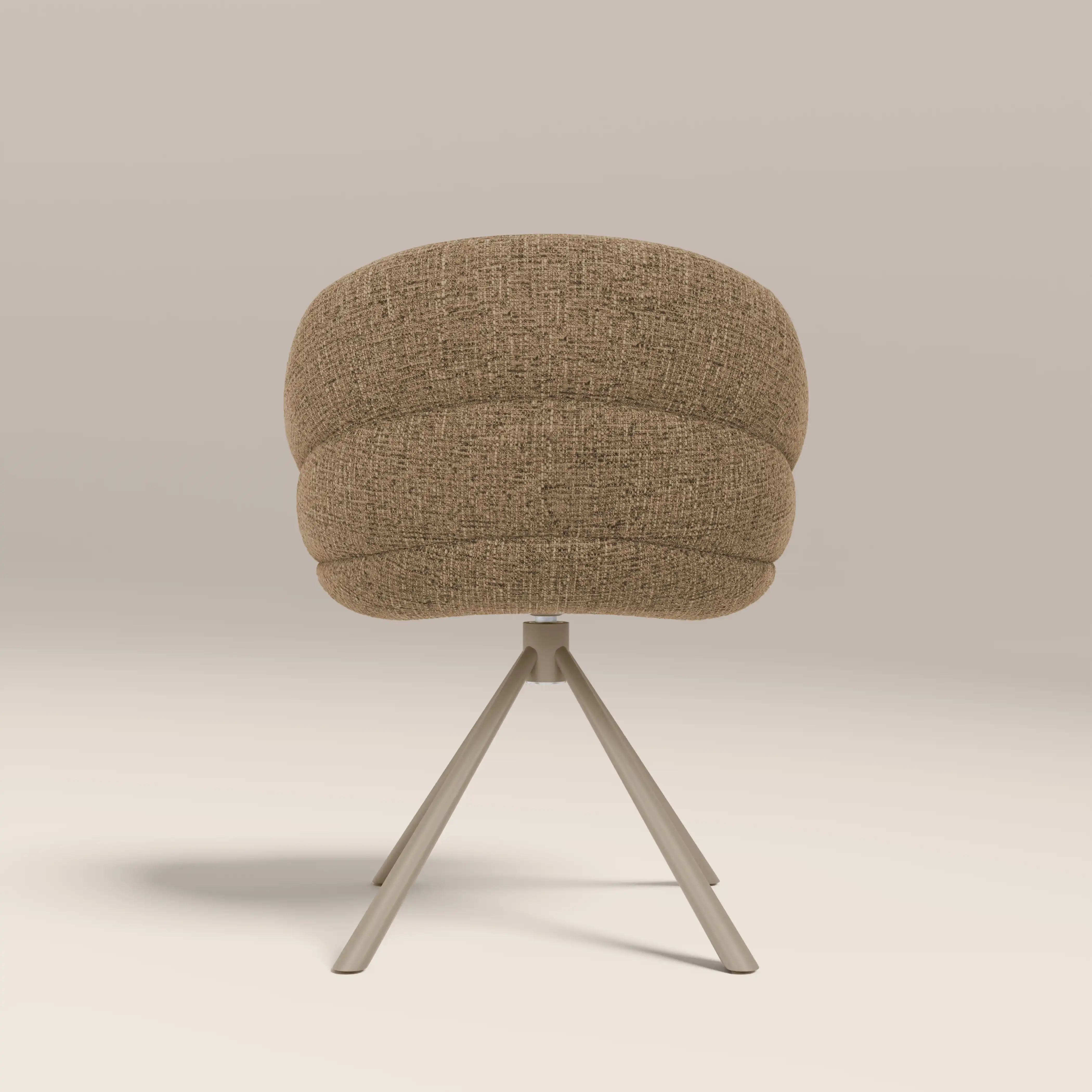 Frankie Swivel Carver Dining Chair | Speckled Cappuccino Boucle & Latte - Image 7