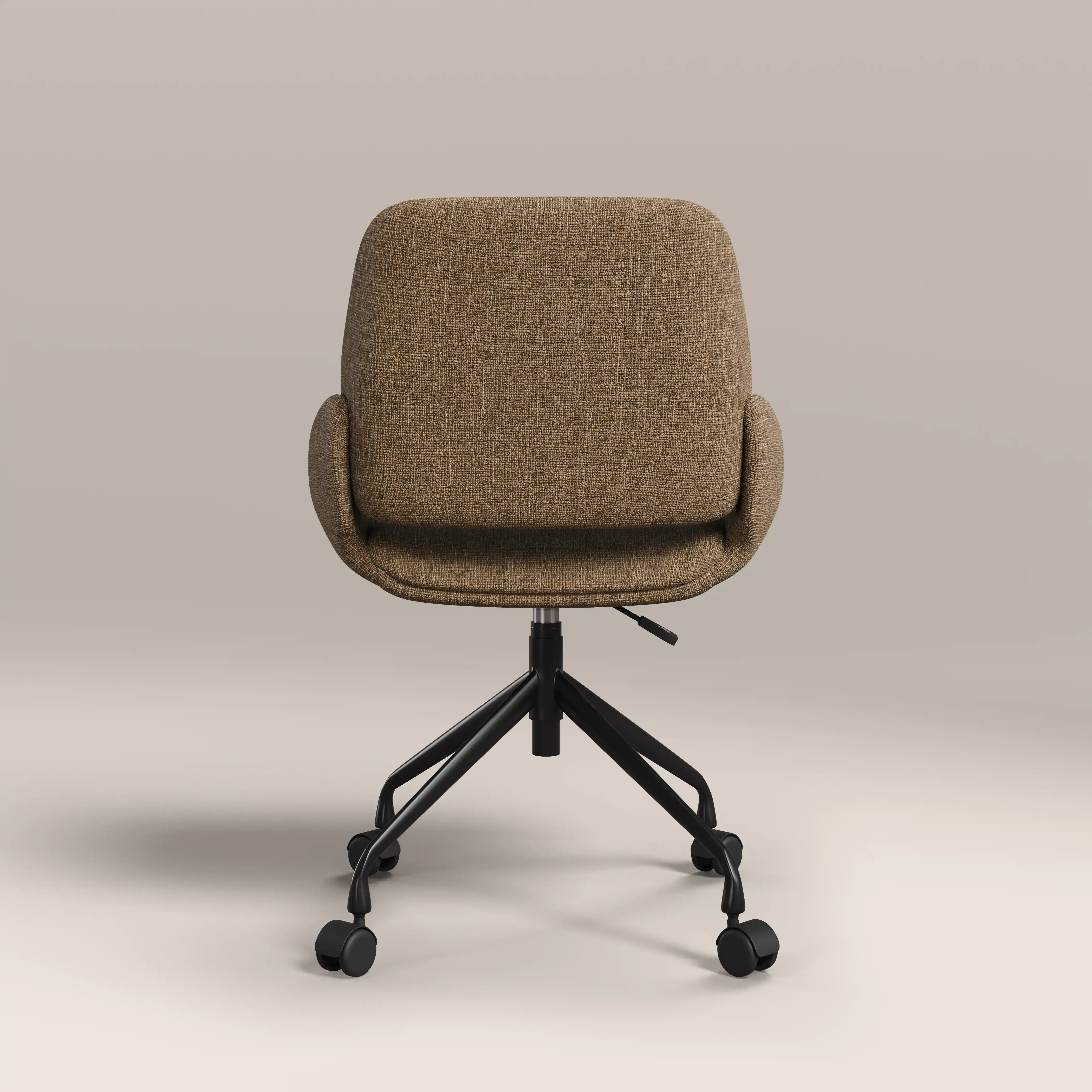 Franklin Office Chair | Speckled Cappuccino Boucle & Black - Image 5