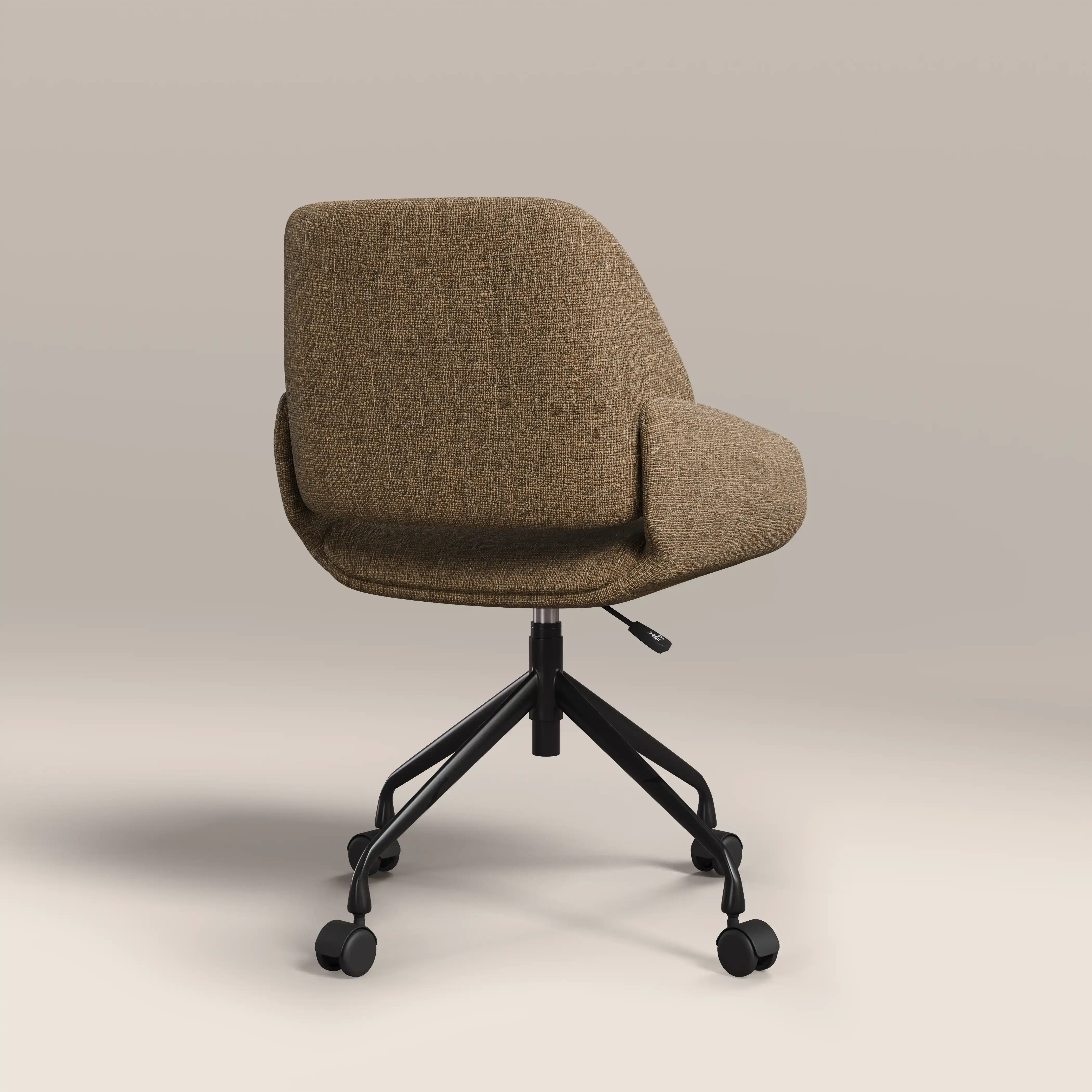 Franklin Office Chair | Speckled Cappuccino Boucle & Black - Image 6