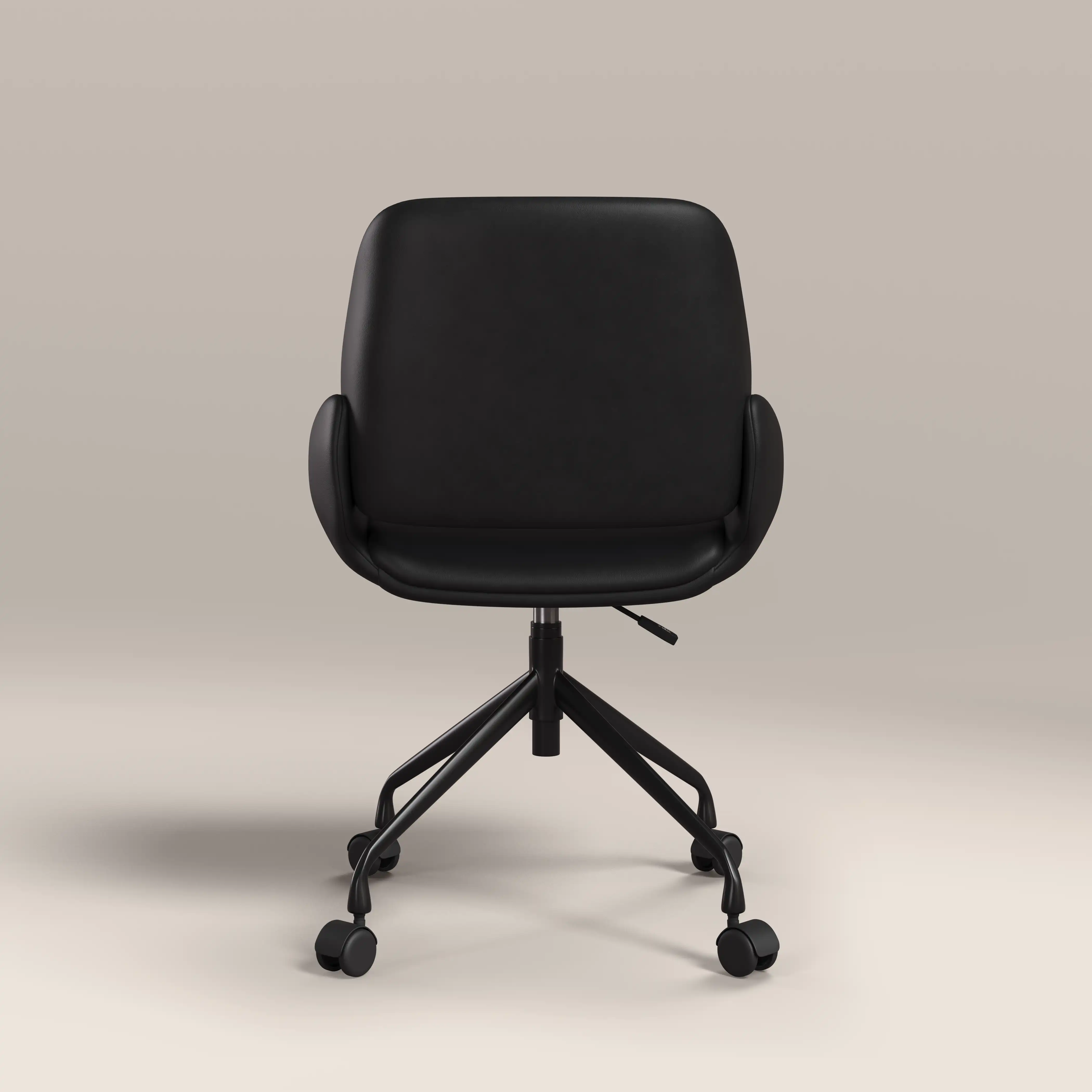 Franklin Office Chair | Vintage Black Faux Leather & Black - Image 6