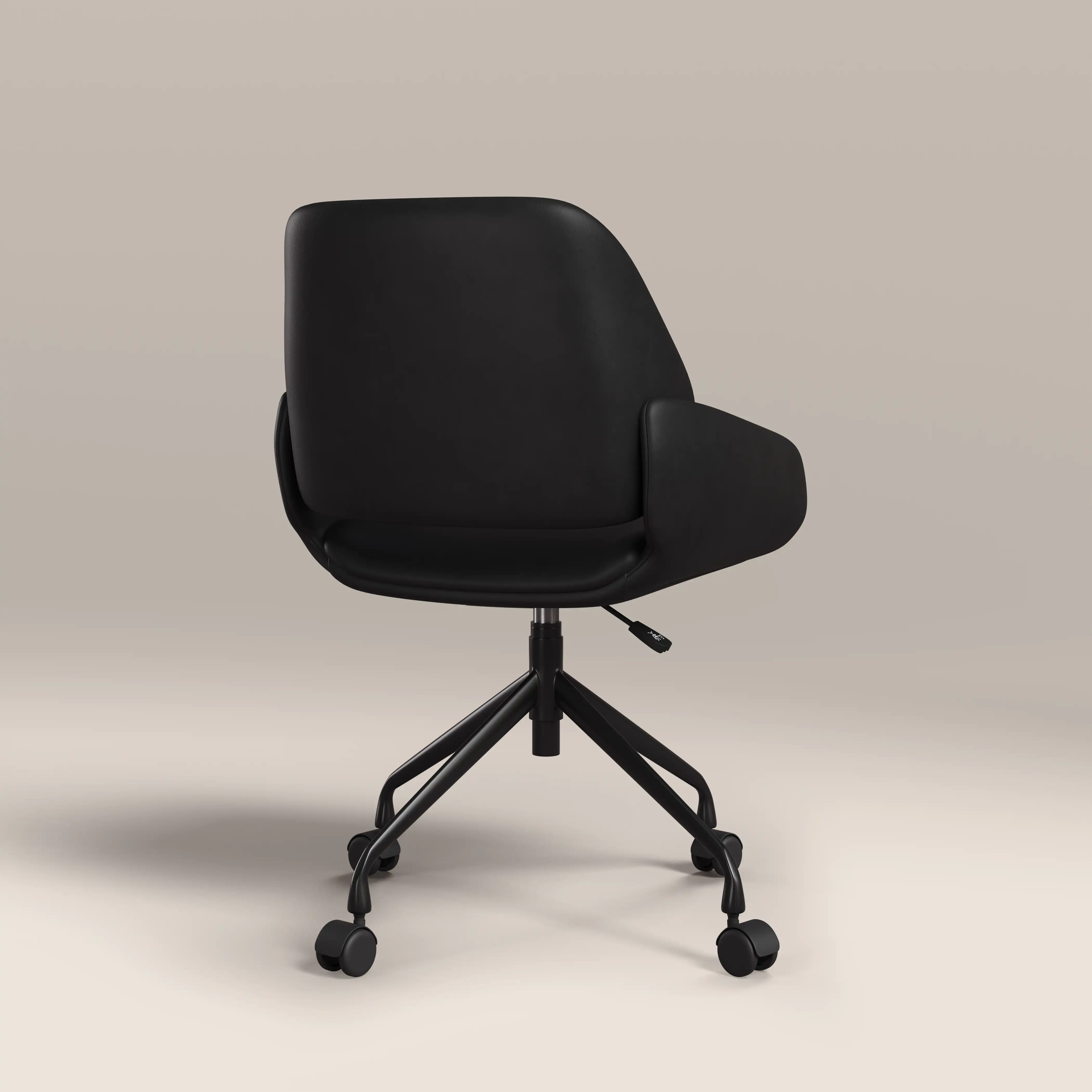 Franklin Office Chair | Vintage Black Faux Leather & Black - Image 7