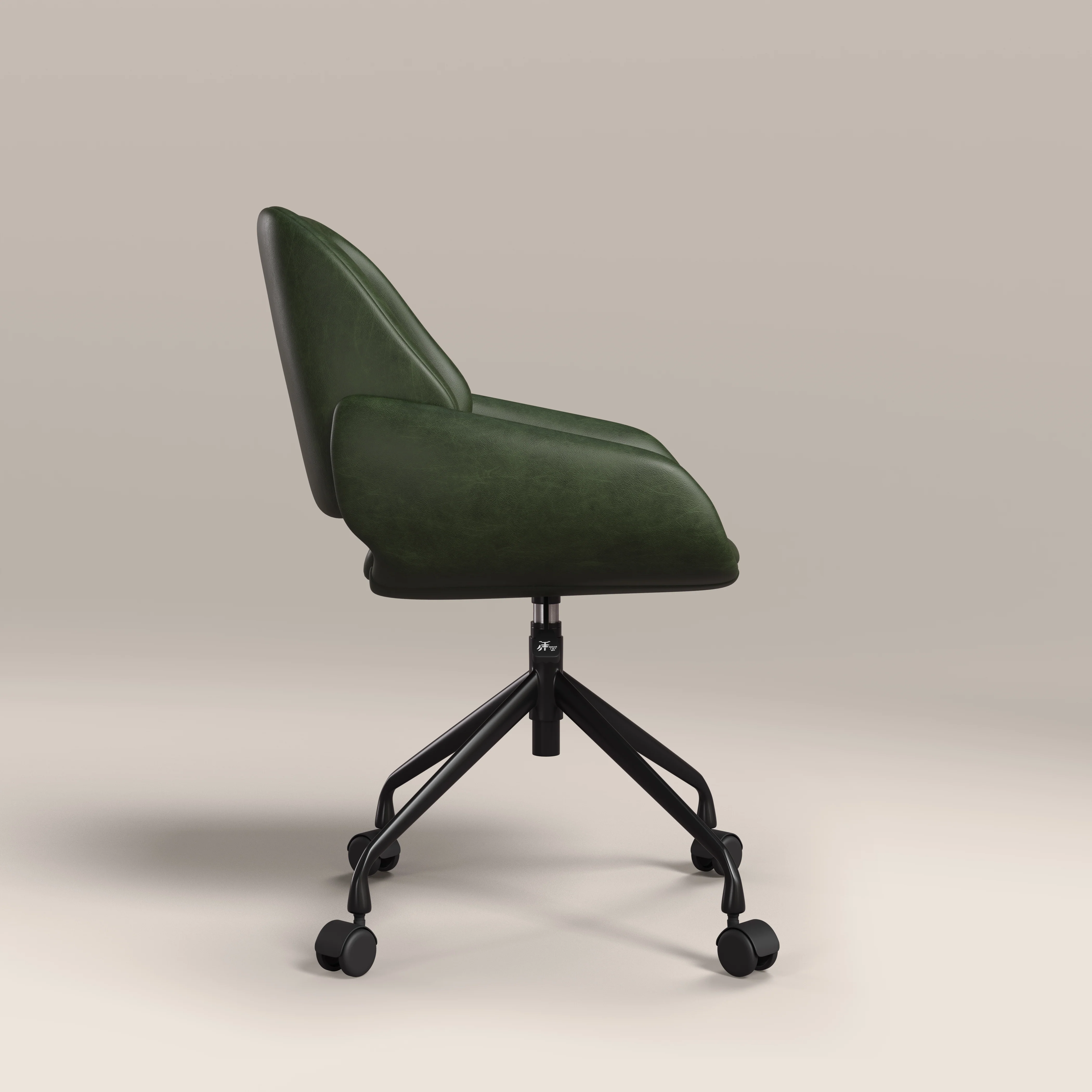 Franklin Office Chair | Vintage Green Faux Leather & Black - Image 4