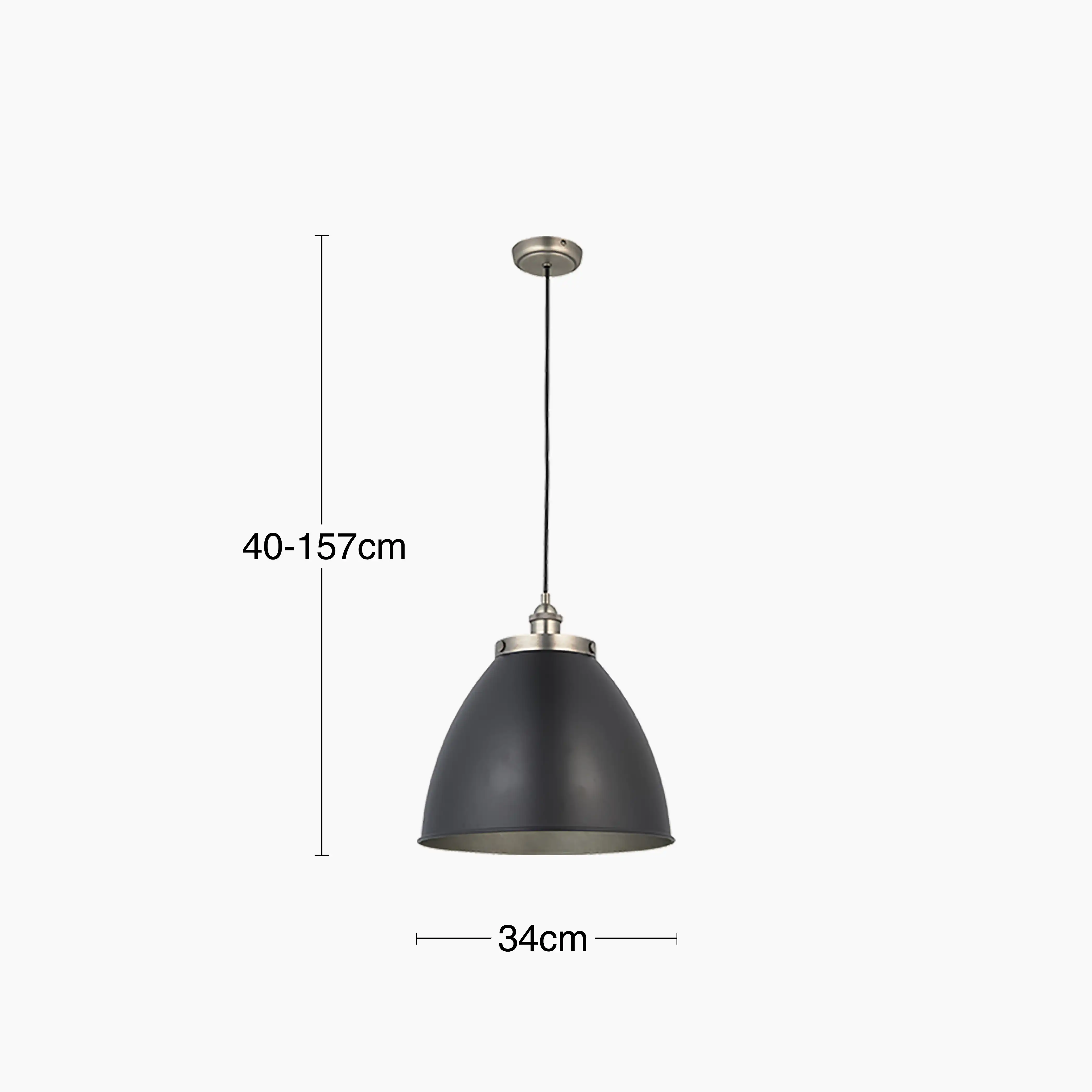 Franklin Pendant Light | Matte Black - Image 4
